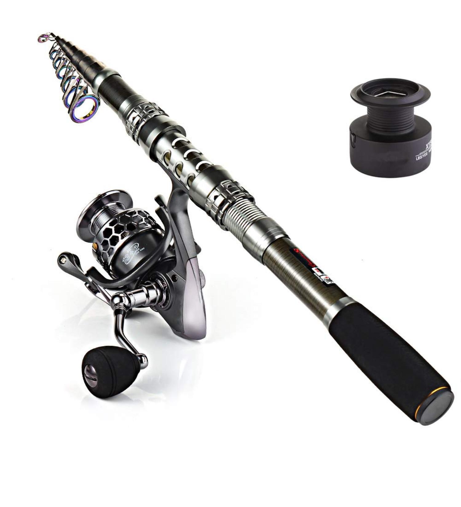 Sougayilang 2.4m Spinning Fishing Rod & XY 3000 Reel Combo | Portable Telescopic Rod for Travel | Saltwater & Freshwater Fishing - Buy Online on GoSupps.com