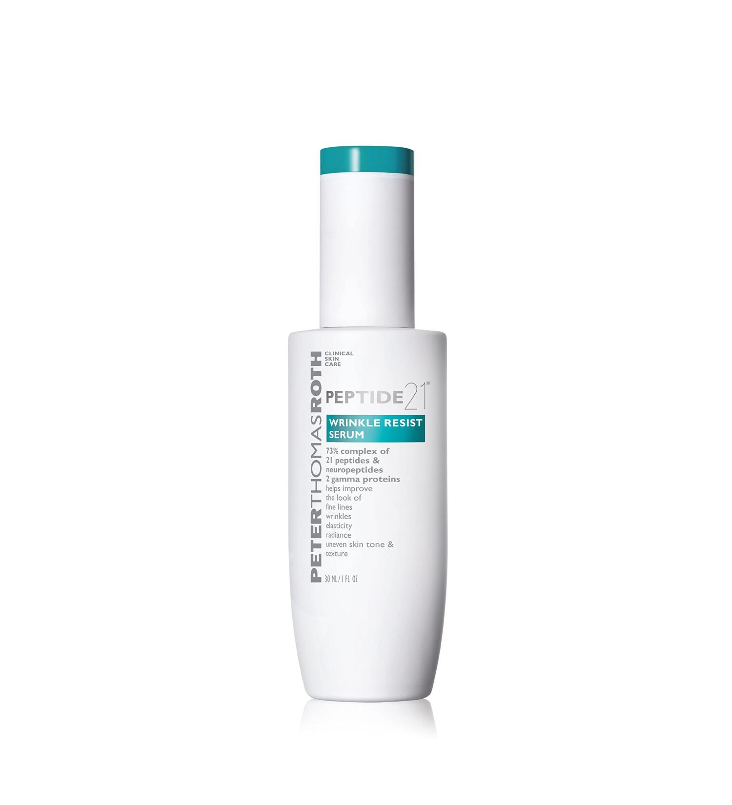 Peter Thomas Roth Peptide 21 Wrinkle Resist Serum - Improve Fine Lines, Wrinkles, Elasticity, Radiance, Uneven Skin Tone | Peptides & Neuropeptides - Buy Online on GoSupps.com
