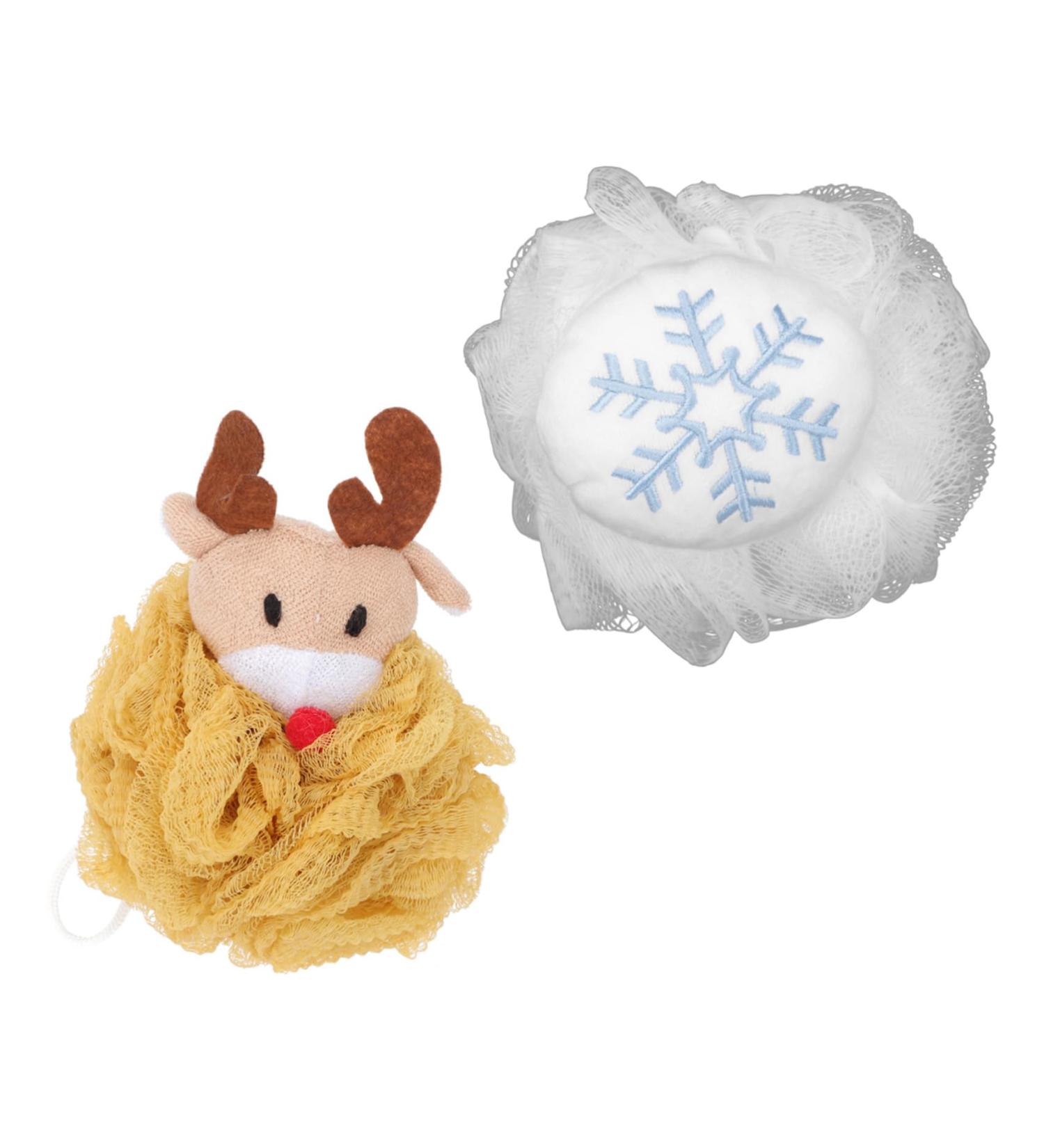 PRETYZOOM 4 Pcs Bath Ball Shower Loofah Sponge Set - Body Wash Scrubber Mesh Pouf Exfoliating Bath Brush - Soft Assorted Colors for Kids & Adults - Buy Online on GoSupps.com