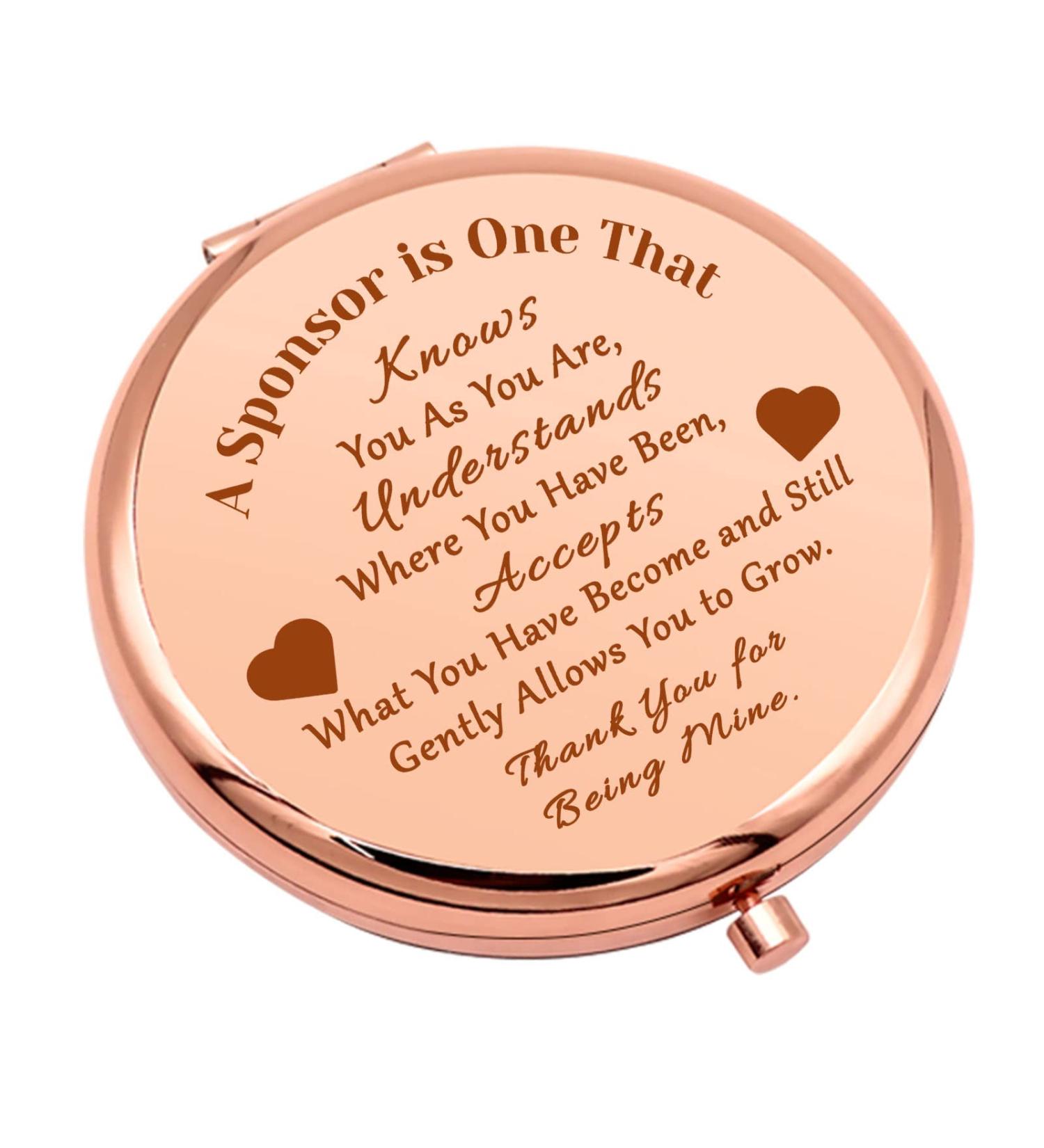 Sponsor Appreciation Compact Makeup Mirror - Recovery & Thank You Gift for Women - Buy Online on GoSupps.com