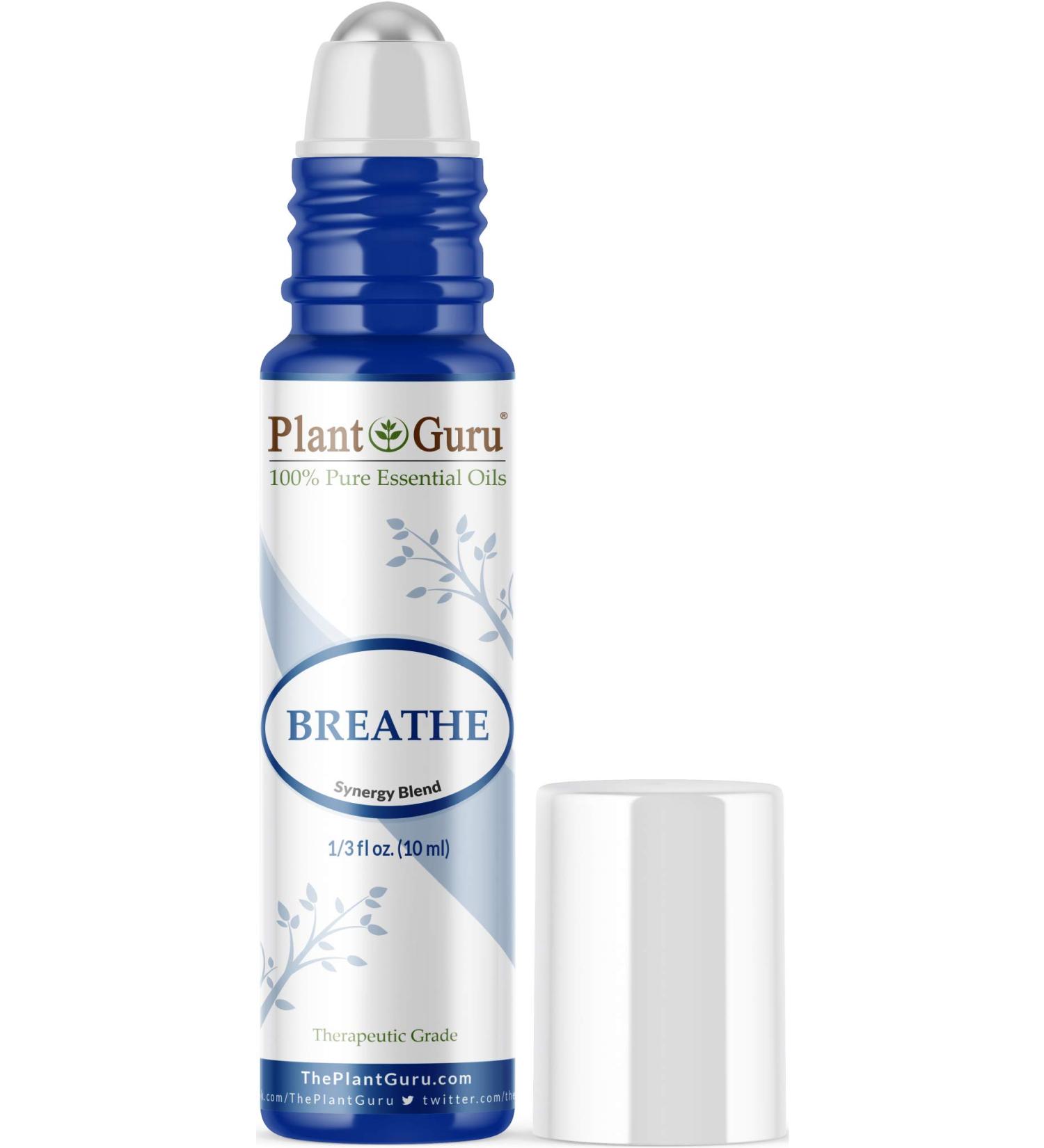 Breathe Essential Oil Blend Roll On 10ml - 100% Pure & Pre-Diluted Therapeutic Grade - Buy Online on GoSupps.com