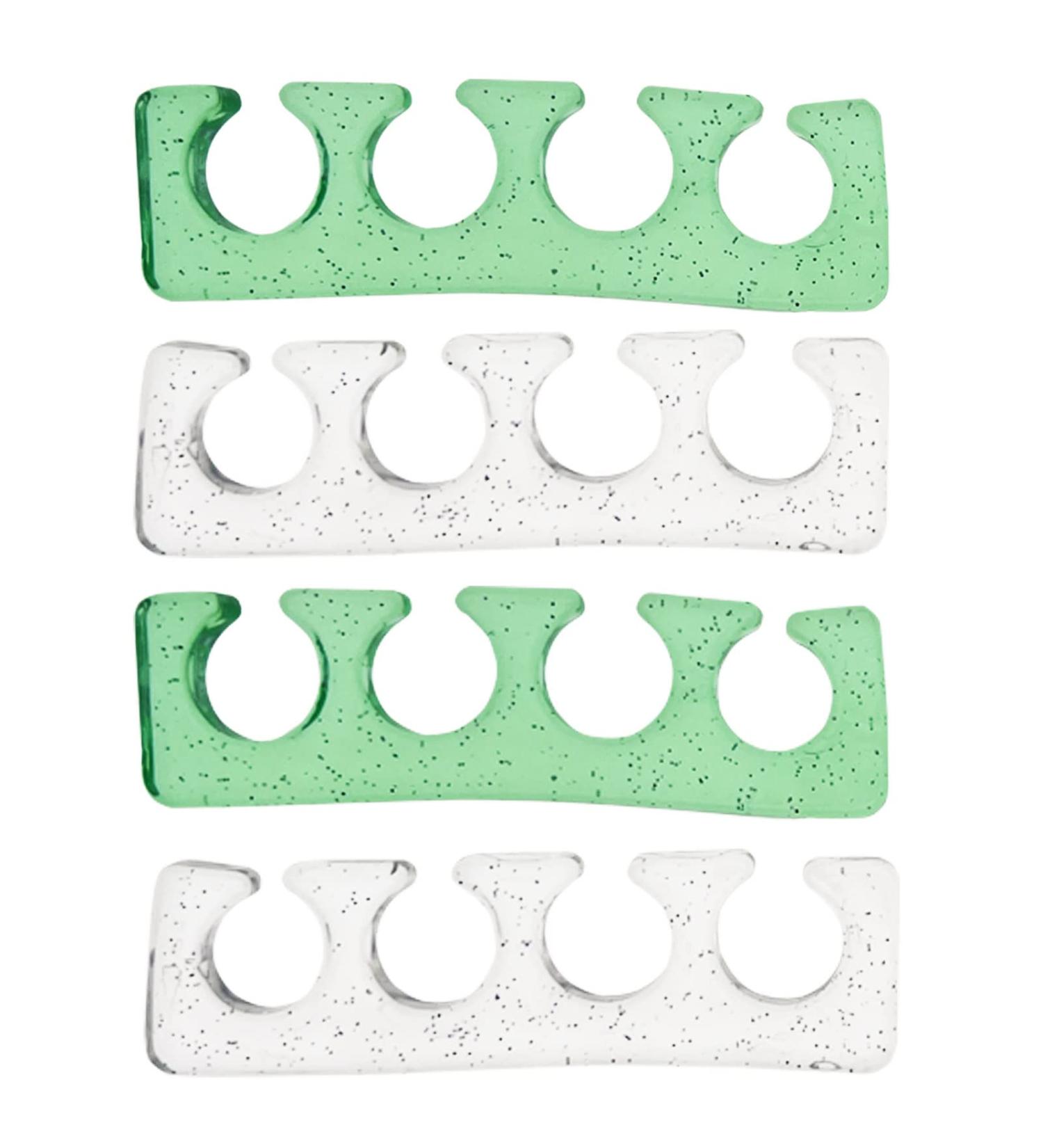 Gel Toe Separator 4PCS for Nail Varnish, Green & Translucent Toe Dividers/Spacers - Nail Art Pedicure Manicure Accessories - Buy Online on GoSupps.com