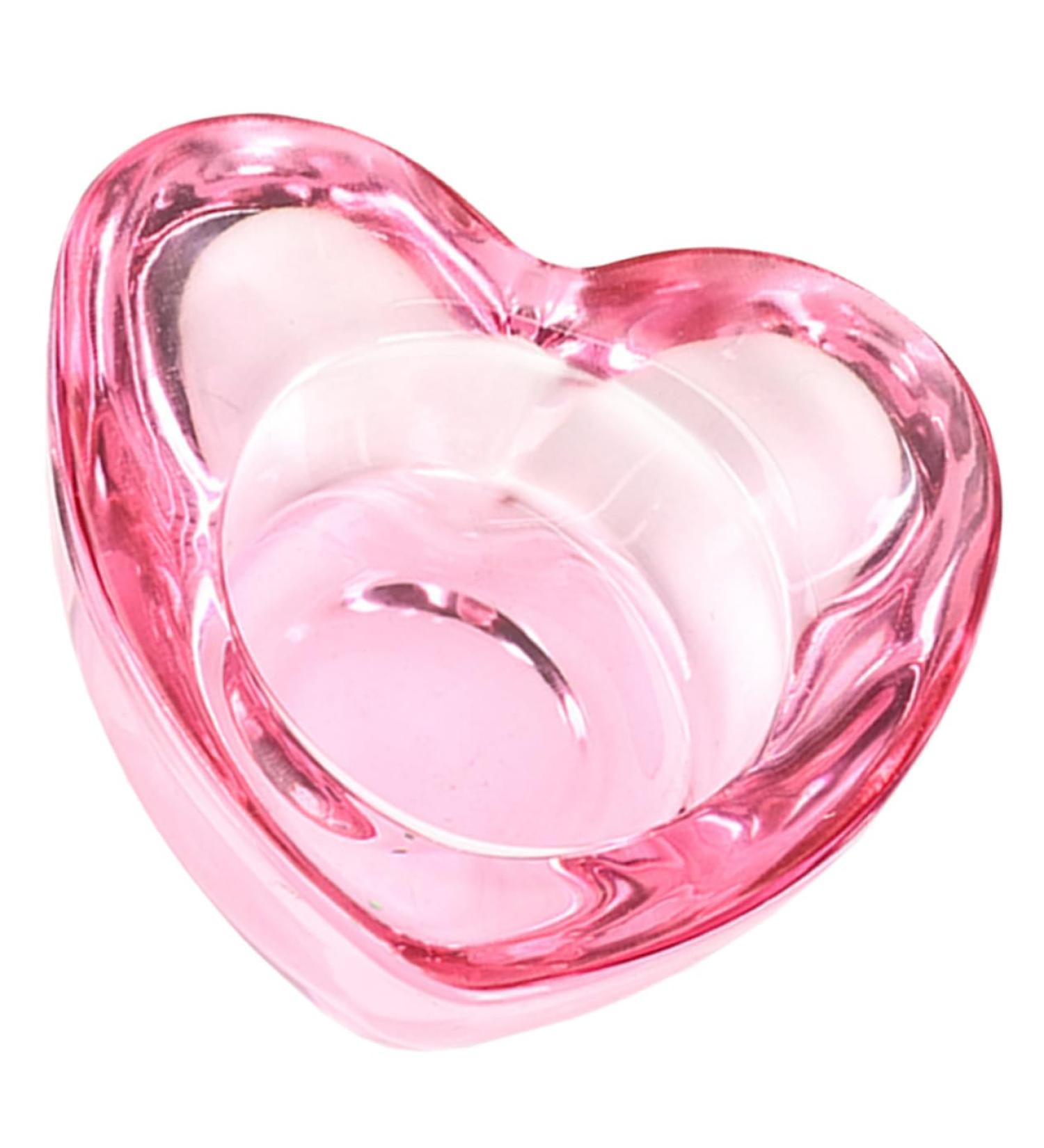 Housoutil Nail Cup Monomer Dish Nail Dish Bowl Nail Art Dish Cup Nail Dampen Dish Jewelry Dish Nail Art Liquid Holder Manicure Nail Dish Glass Thicken Pen Wash Cup Pink - Buy Online on GoSupps.com