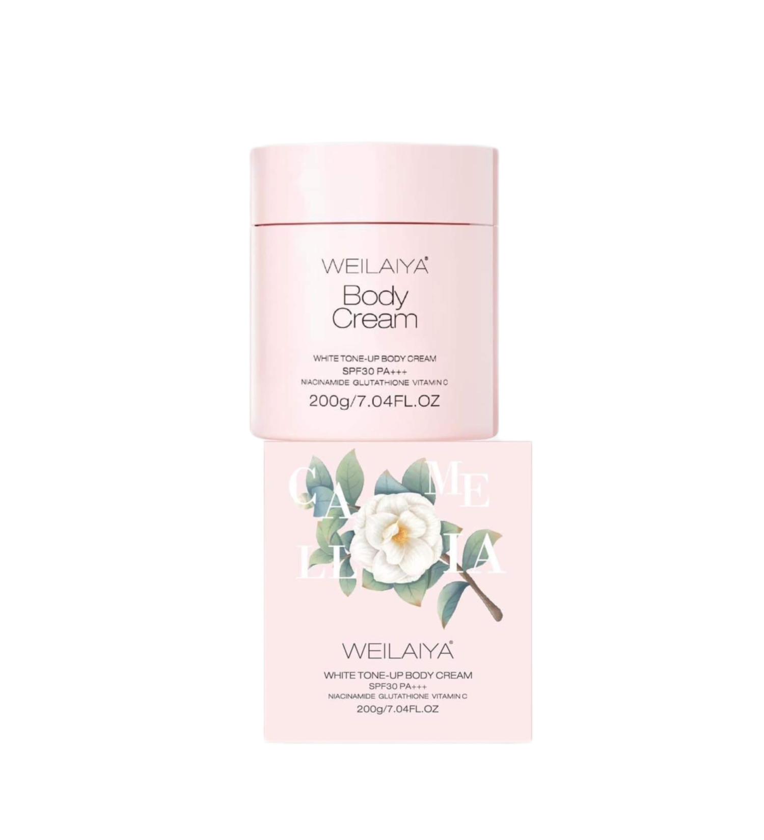 WEILAIYA Body Cream - White Tone-Up with SPF 30 Niacinamide & Glutathione - 200g/7.04FL.OZ | Shop Internationally for Radiant Skin - Buy Online on GoSupps.com