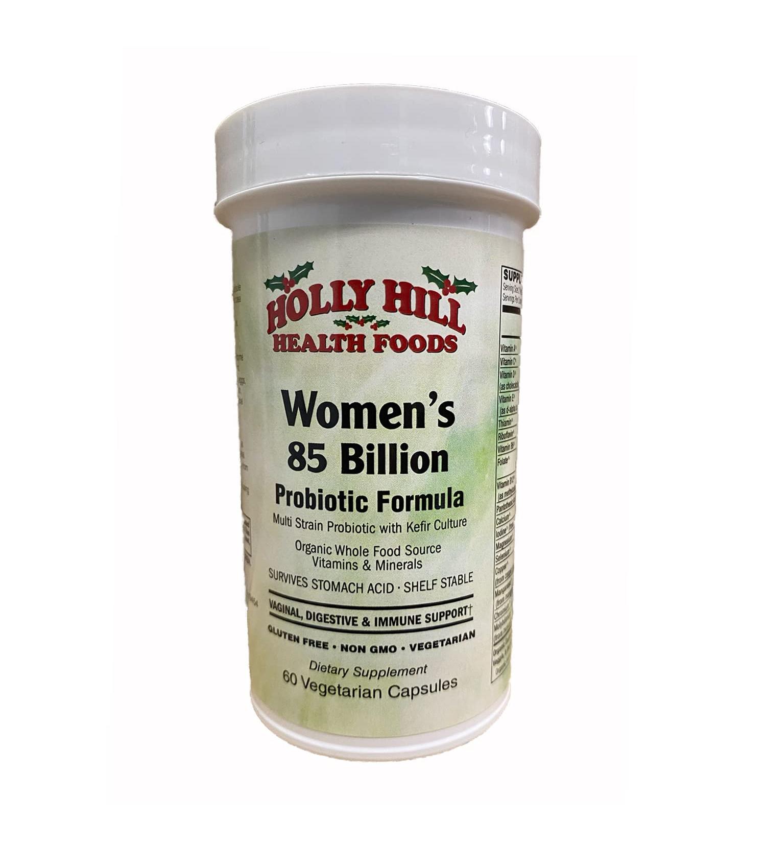 Holly Hill Health Foods Women's 85 Billion Probiotic Formula 60 Vegetarian Capsules