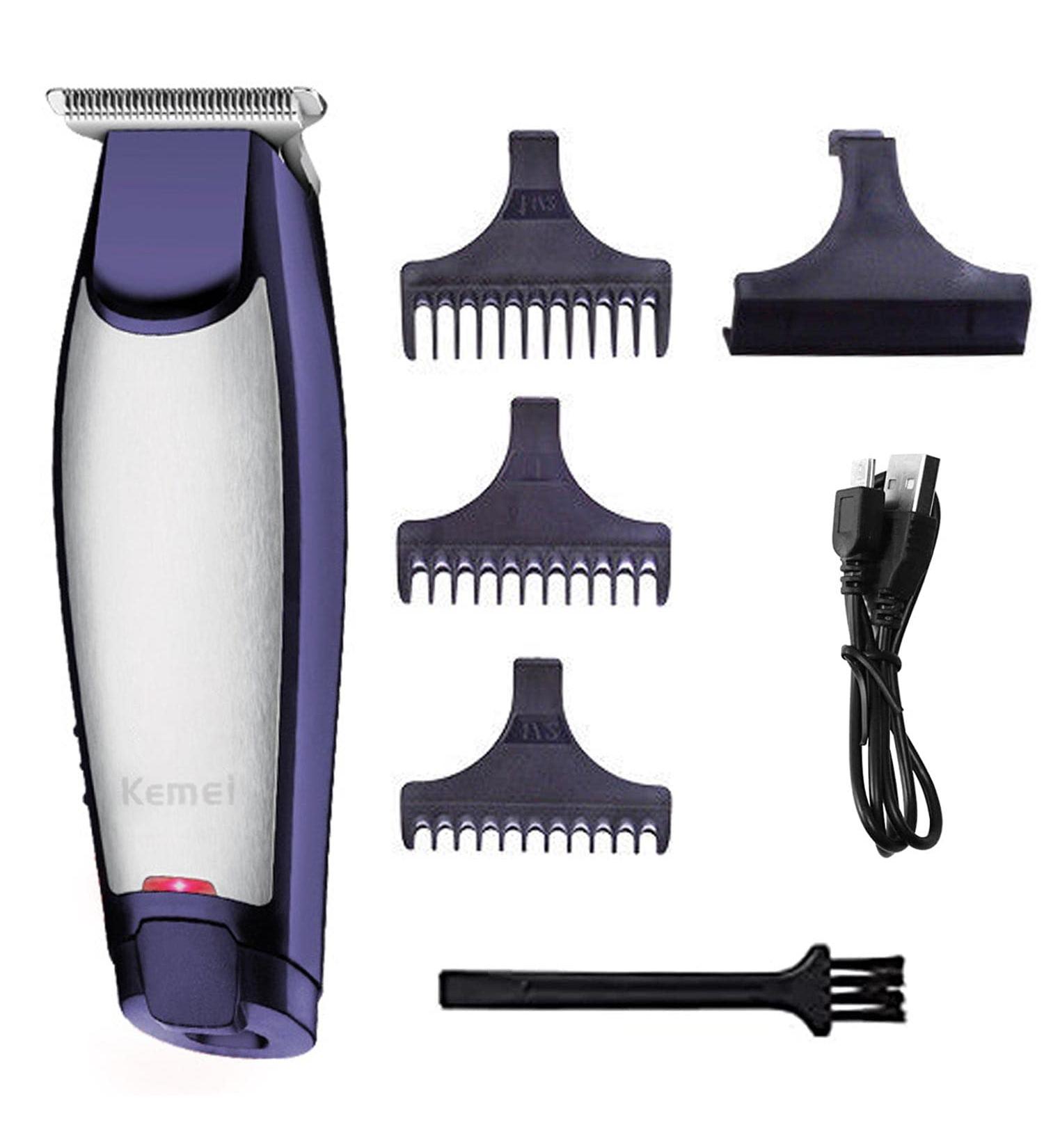 KEMEI Men's Self-Cut Hair Trimmer Waterproof Cordless Rechargeable Hair Cutting Clippers Groomer with Stainless Steel - Buy Online on GoSupps.com