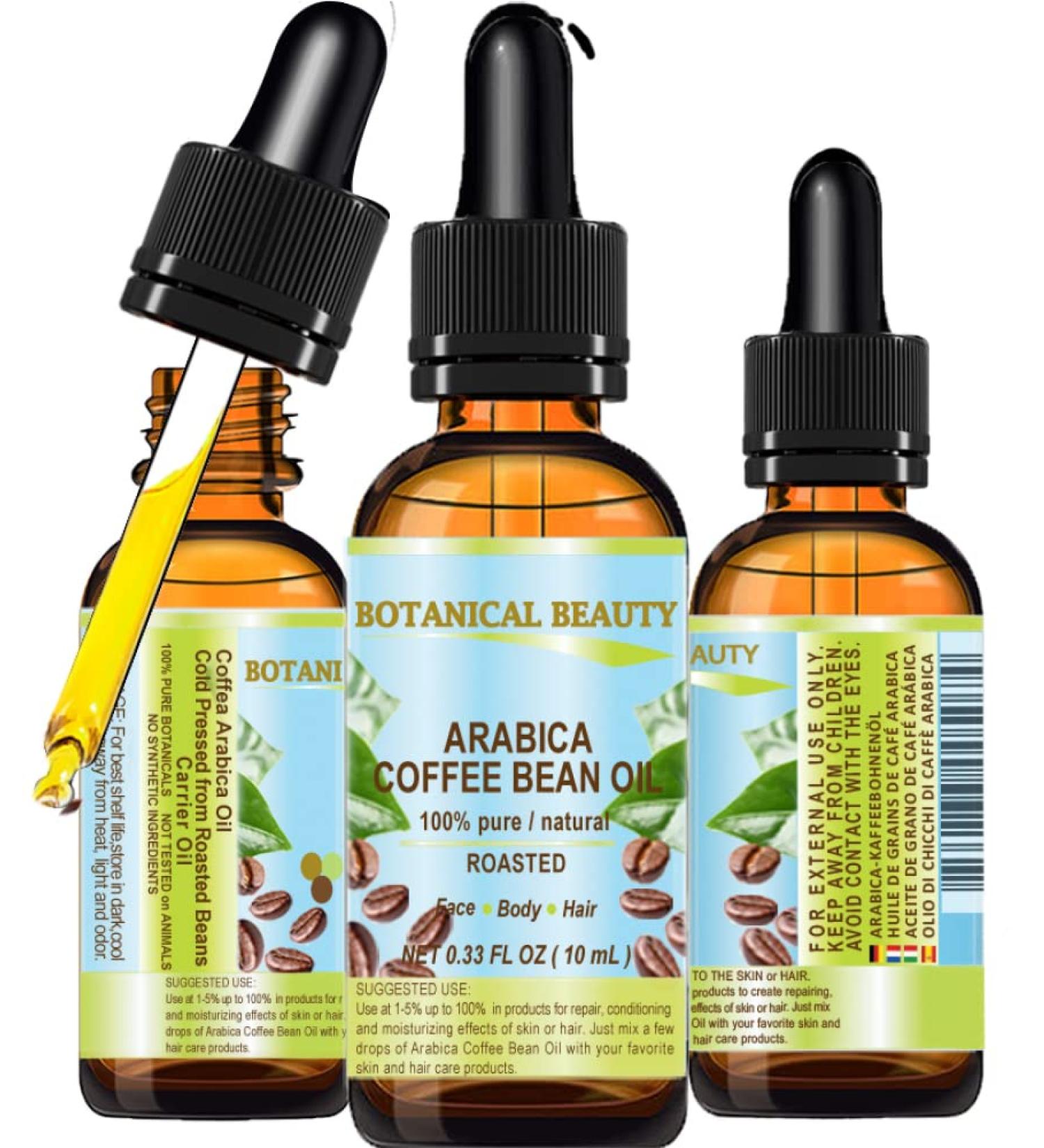 Botanical Beauty ARABICA COFFEE BEAN OIL Brazilian 100% Pure Roasted Premium Quality for Face Skin Hair Lip Nails. Anti - Aging Face Oil 0.33 Fl Oz - 10 ml - Buy Online on GoSupps.com