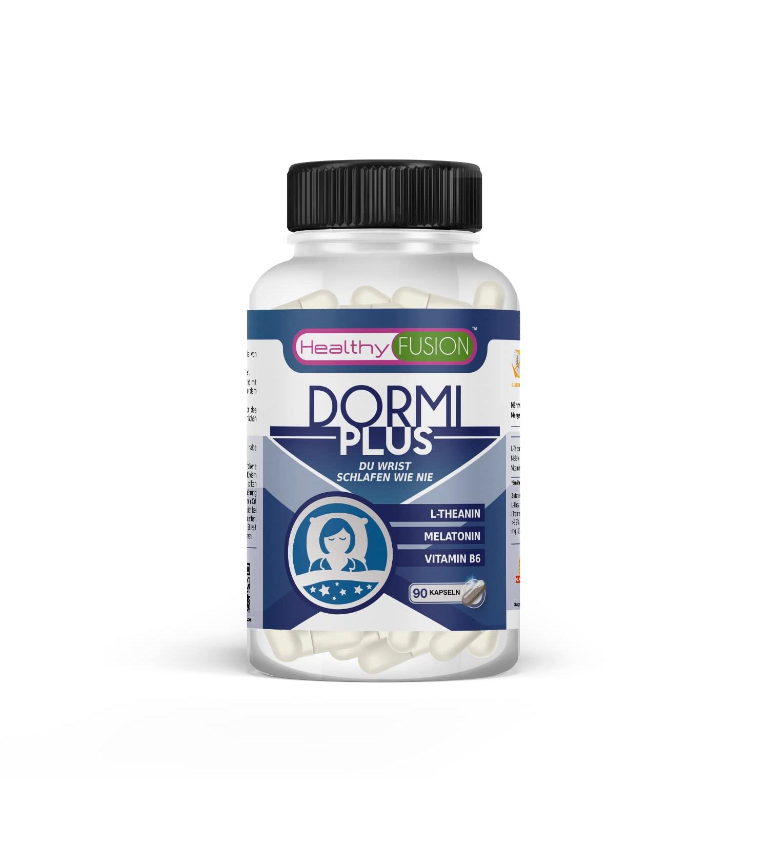 100% Pure Melatonin + L-Theanine + Vitamin B6 - High Solubility Sleep Aid | 8 Hours of Natural Relaxing Sleep | 90 Capsules for Effortless Rest - Buy Online on GoSupps.com