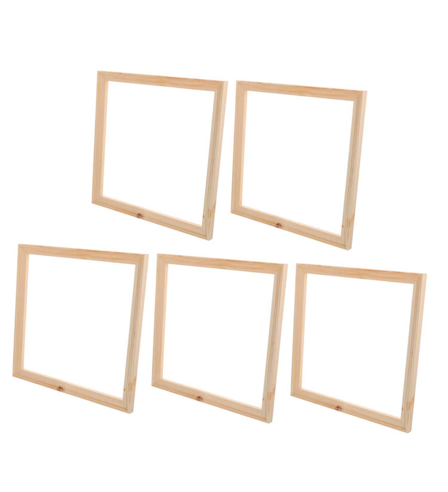 Zerodeko 5pcs Empty Frame Solid Wood Picture Frame Metal Picture Frames Photo Collage Frame Gallery Wall Frame Frames for Painting Pinus Sylvestris Office Household Poster Frame - Buy Online on GoSupps.com