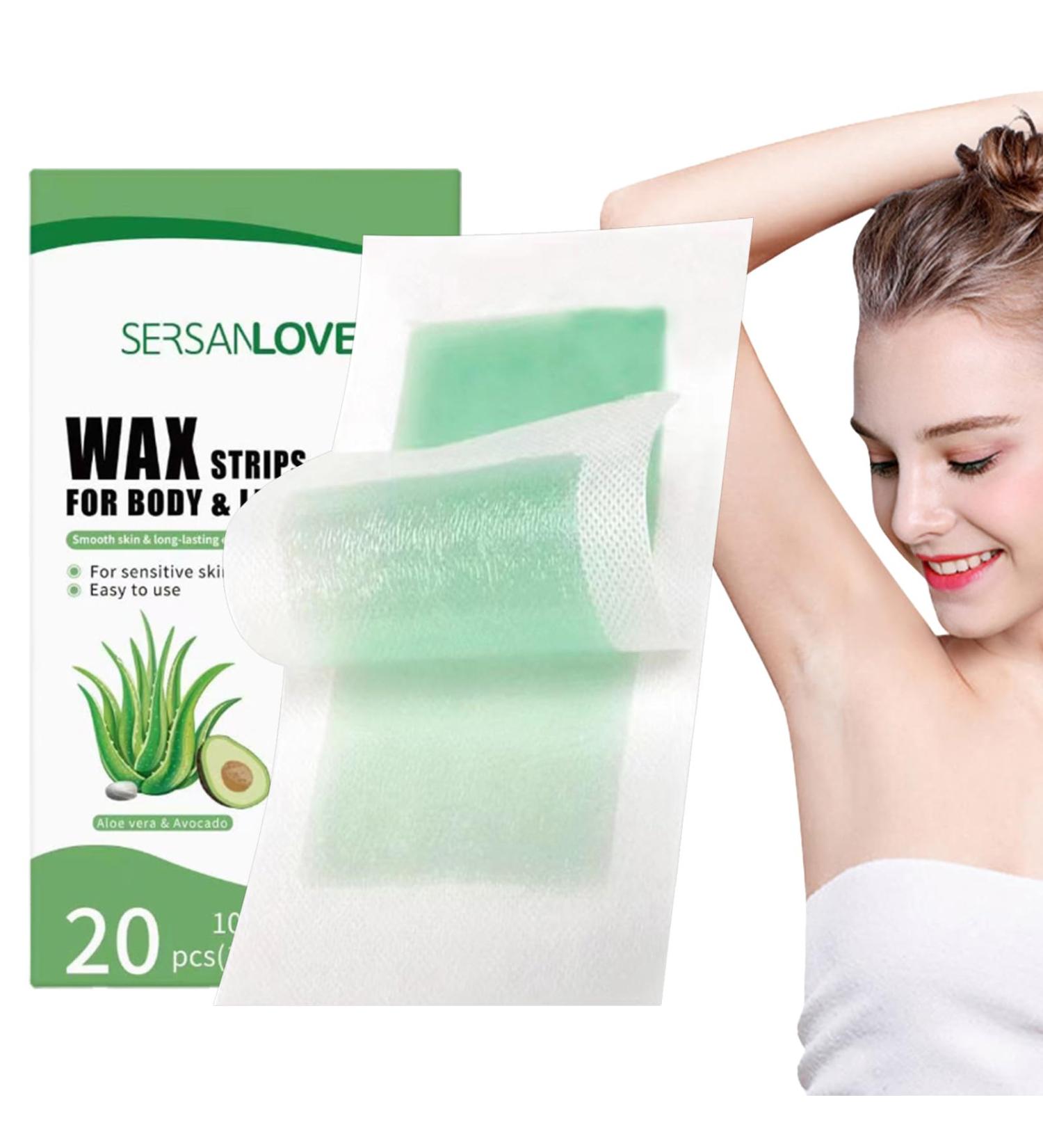 Wax Strips for Body Arms & Legs - Natural Hair Removal for All Skin Types | Women s Green Wax Strips - Buy Online on GoSupps.com
