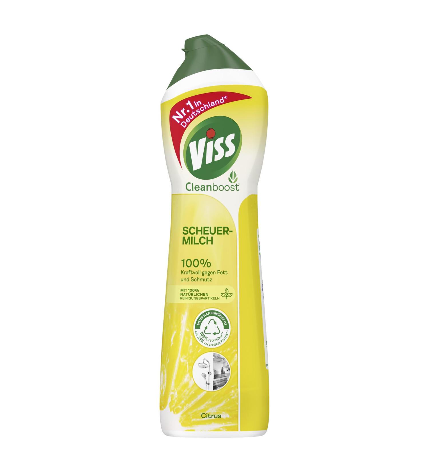 VISS Scheuermilch Citrus 100% Natural Powerful Cleaning Agent | Effective Against Grease & Dirt | 500ml (1 Pack) - International Shipping Available - Buy Online on GoSupps.com