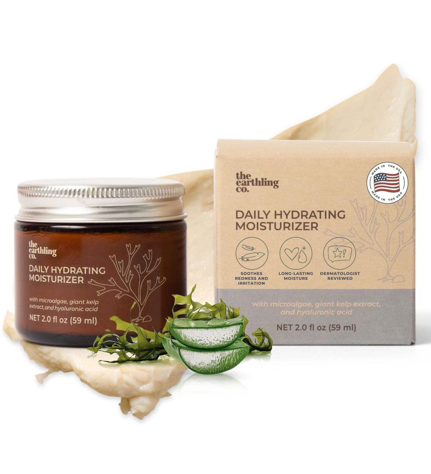 Buy The Earthling Co. Daily Hydrating Moisturizer - Natural Non-Comedogenic Face Cream with Hyaluronic Acid for All Skin Types - International Shipping Available - Buy Online on GoSupps.com