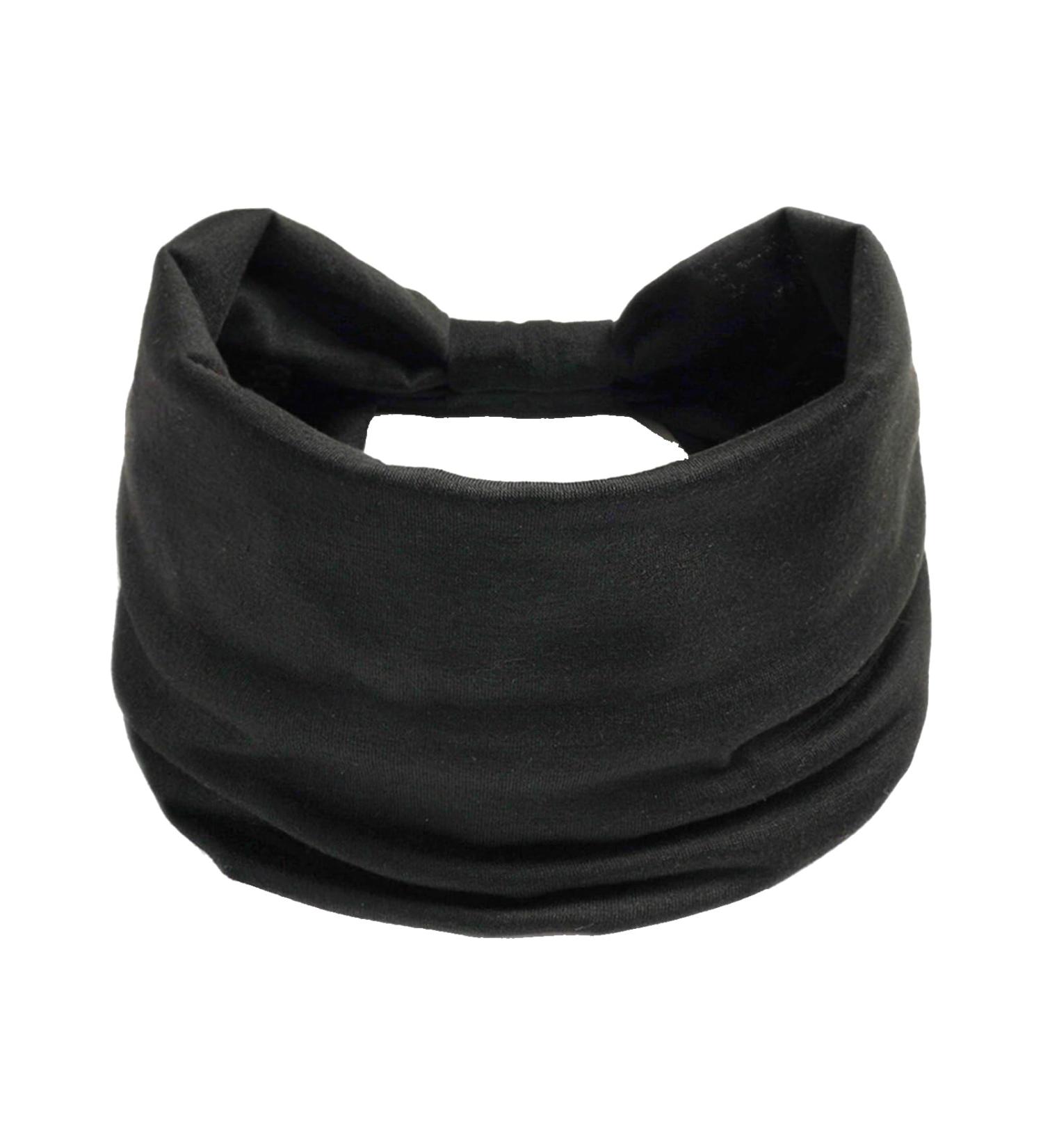 scicent Head bands for Girl's Hair Wide Soft Ladies Headband Boho Fashion Bandanas Knot Adult Scarfs Hairbands Elastic Fashion Yoga Hair Bands for Women Black - 3514 - Buy Online on GoSupps.com