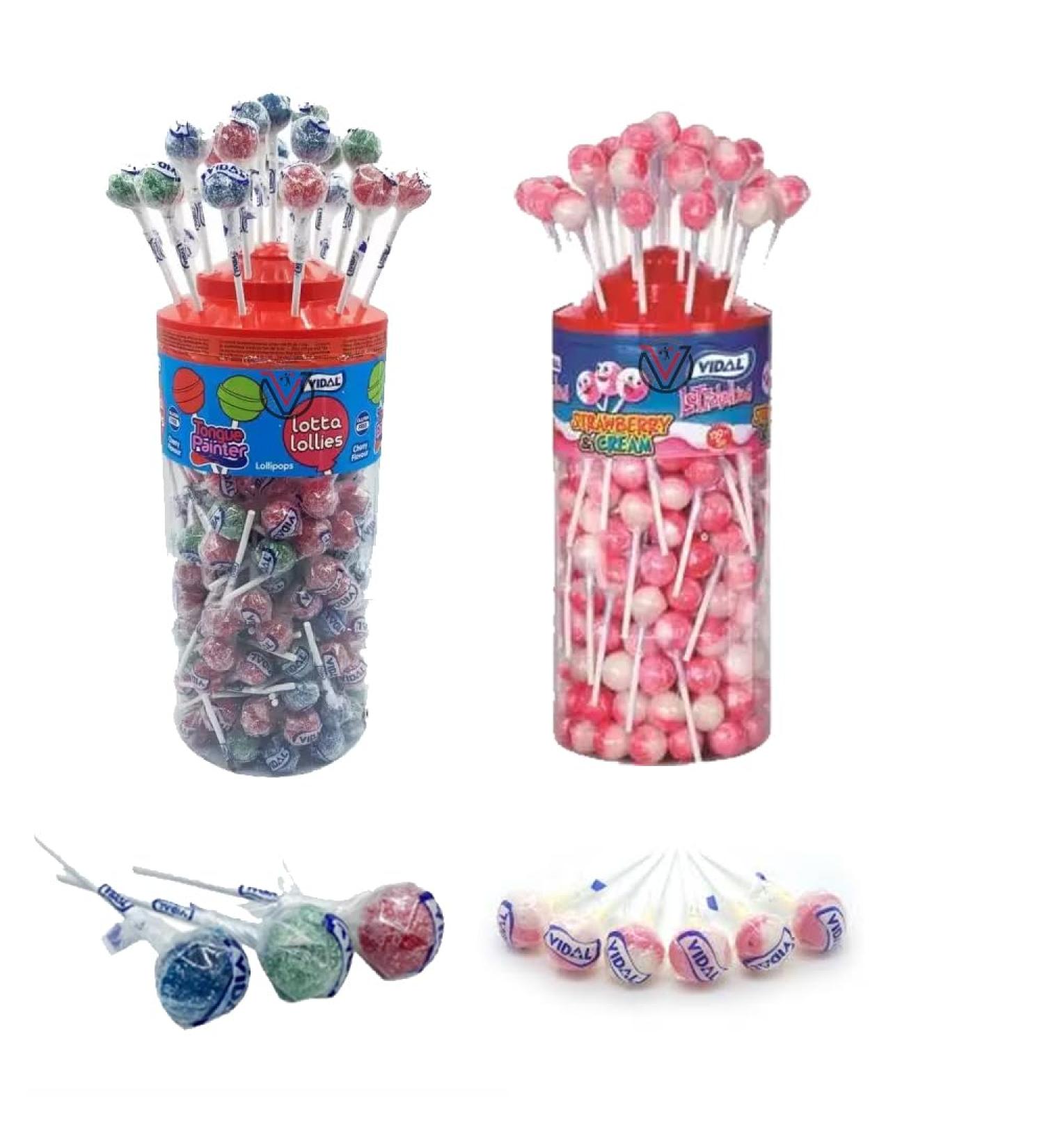VIMIX Lotta Lollies Tongue Painter Strawberry & Cream Tub 1kg | Pick any type - Buy Online on GoSupps.com