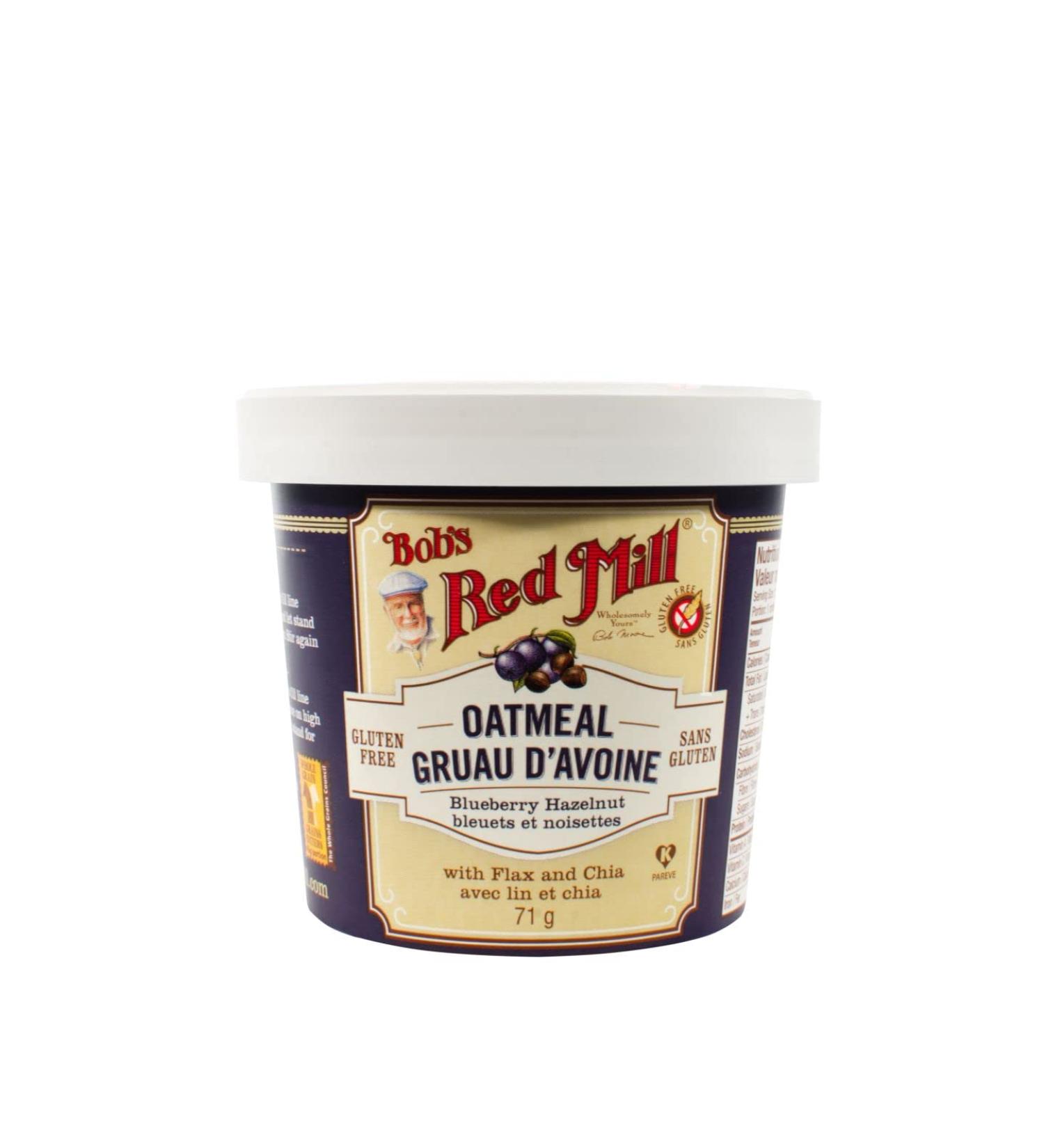 BOB'S RED MILL Gluten Free Oatmeal Cup Blueberry Hazelnut Blue Berry & Hazelnut 71 grams Blue Berry & HazelNut 71 g (Pack of 1) - Buy Online on GoSupps.com