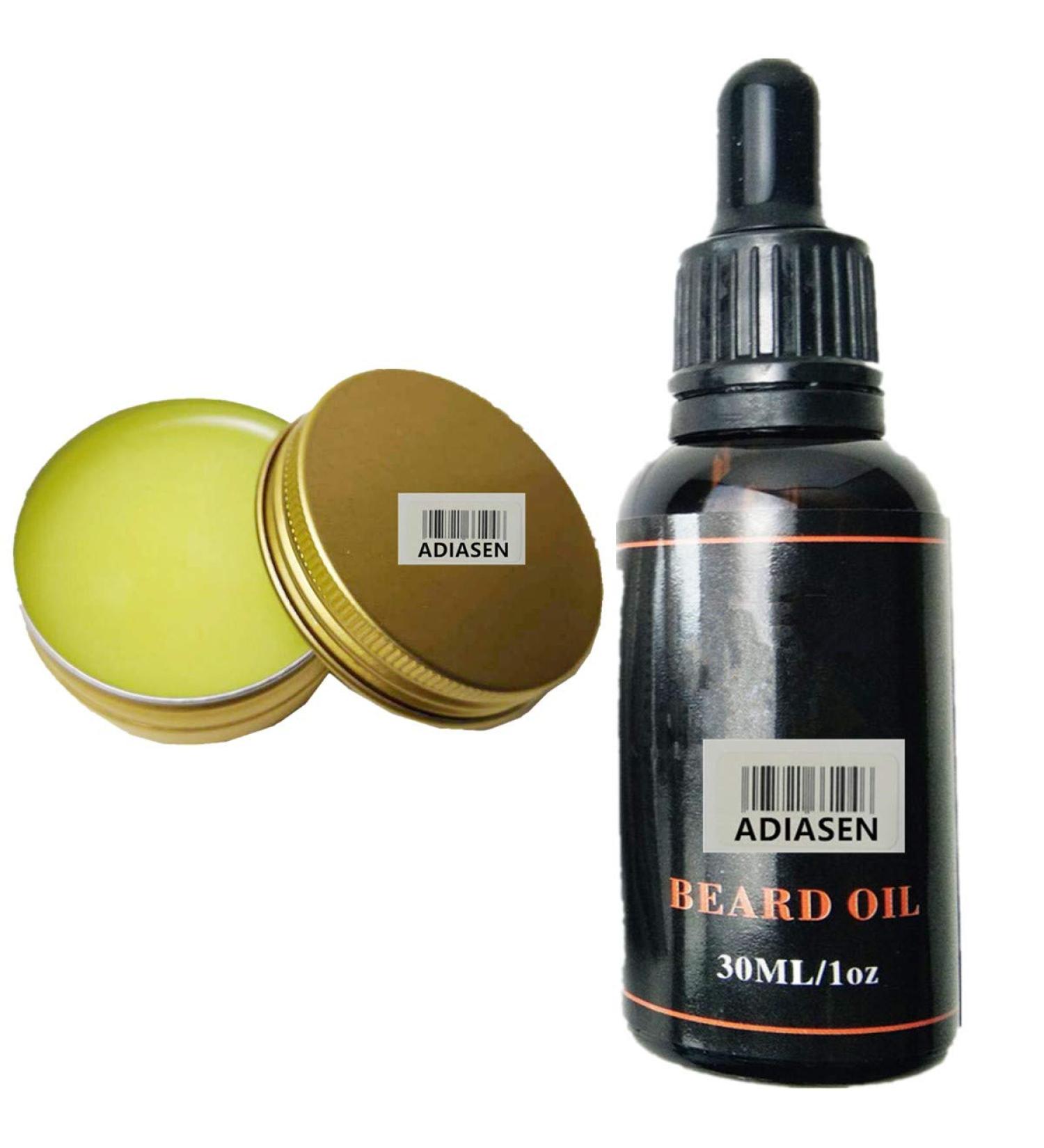 Adias 30g beard care 30ml beard oil natural beard cream beard wax beard balm beard butter for men moisturizing styling tools (2PCs)