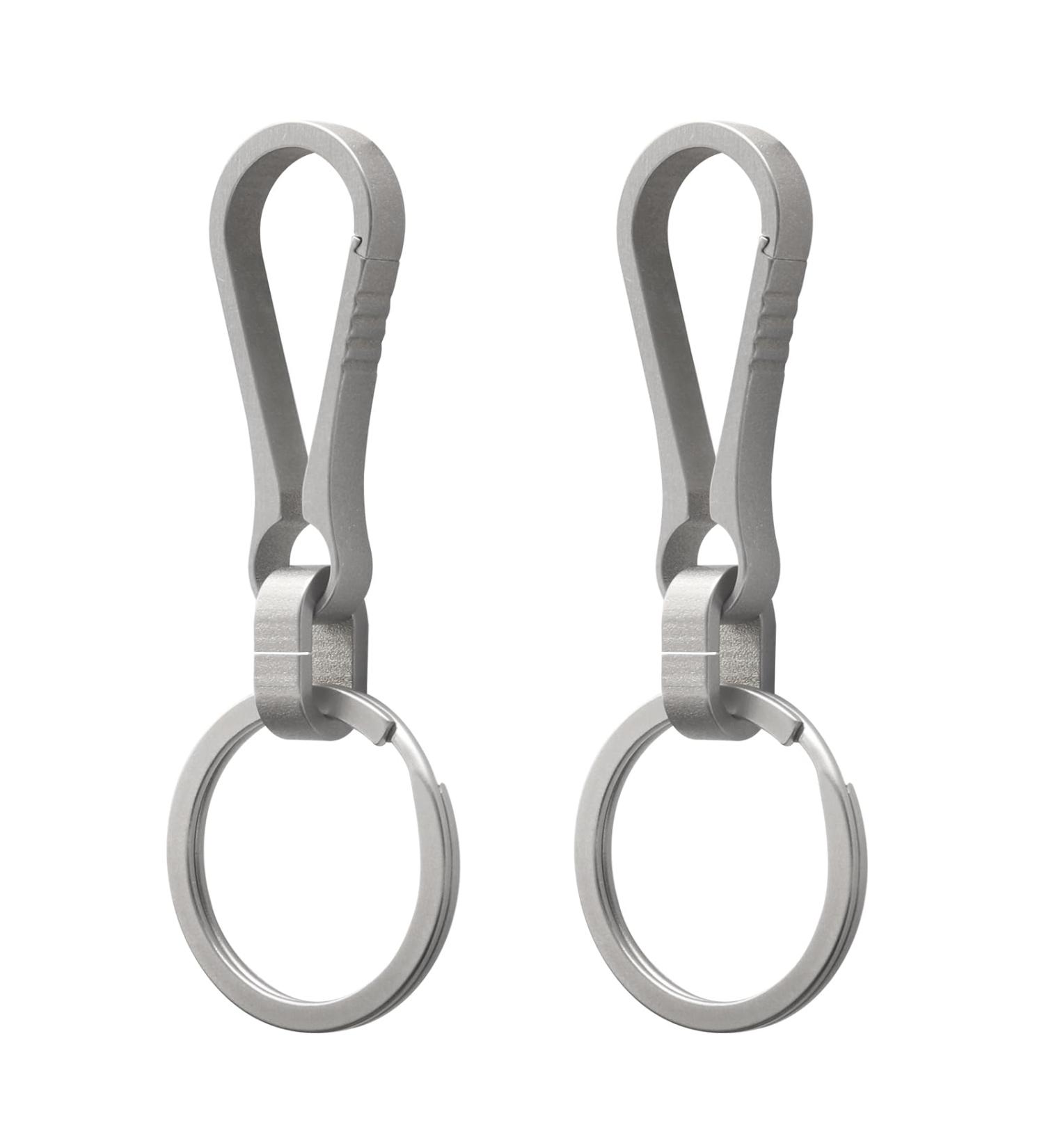 KCFEV 2 PCS Titanium Carabiner Keychain - Durable Key Clip & Key Ring Holder for Secure Keys & Gear - Buy Online on GoSupps.com