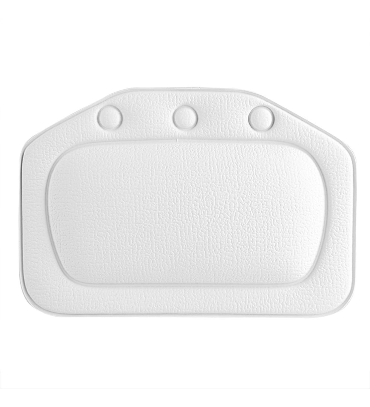 Wifehelper Soft Foam Spa Bath Pillow with Suction Cups - Head, Neck, and Back Support - Fits Any Tub - White - Buy Online on GoSupps.com