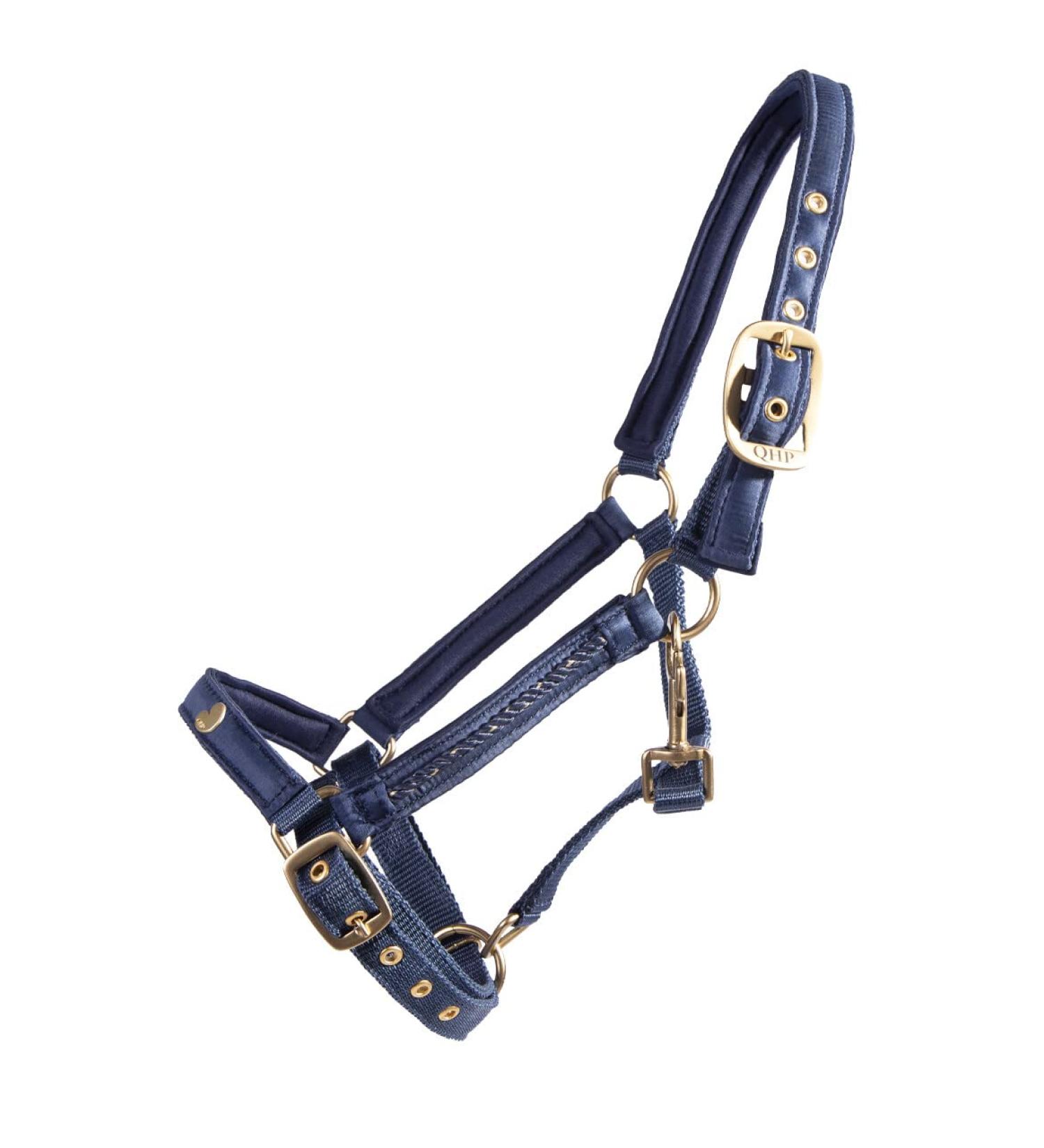 ARBO-INOX Foal Halter - Softly Padded 2-Way Adjustable Decorative Cord - Pony Foal Navy - Buy Online on GoSupps.com