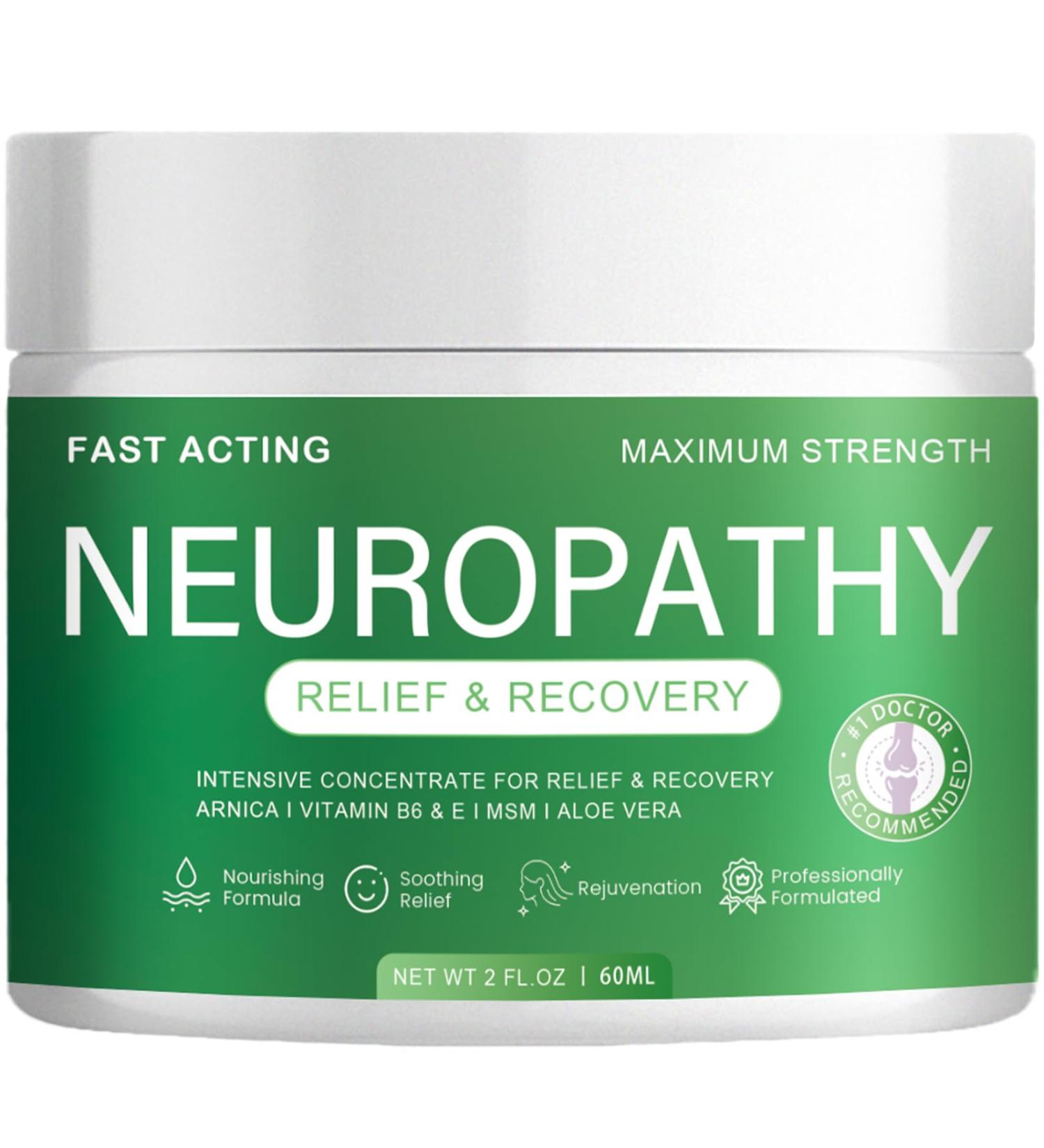 Neuropathy Cream Neuropathy Pain Relief for Feet Fast Acting Maximum Strength for Feet Hands Legs Toes Muscles Joints Waist Includes Arnica Vitamin B6 Aloe Vera MSM (2 Fl Oz (Pack of 1) - Buy Online on GoSupps.com