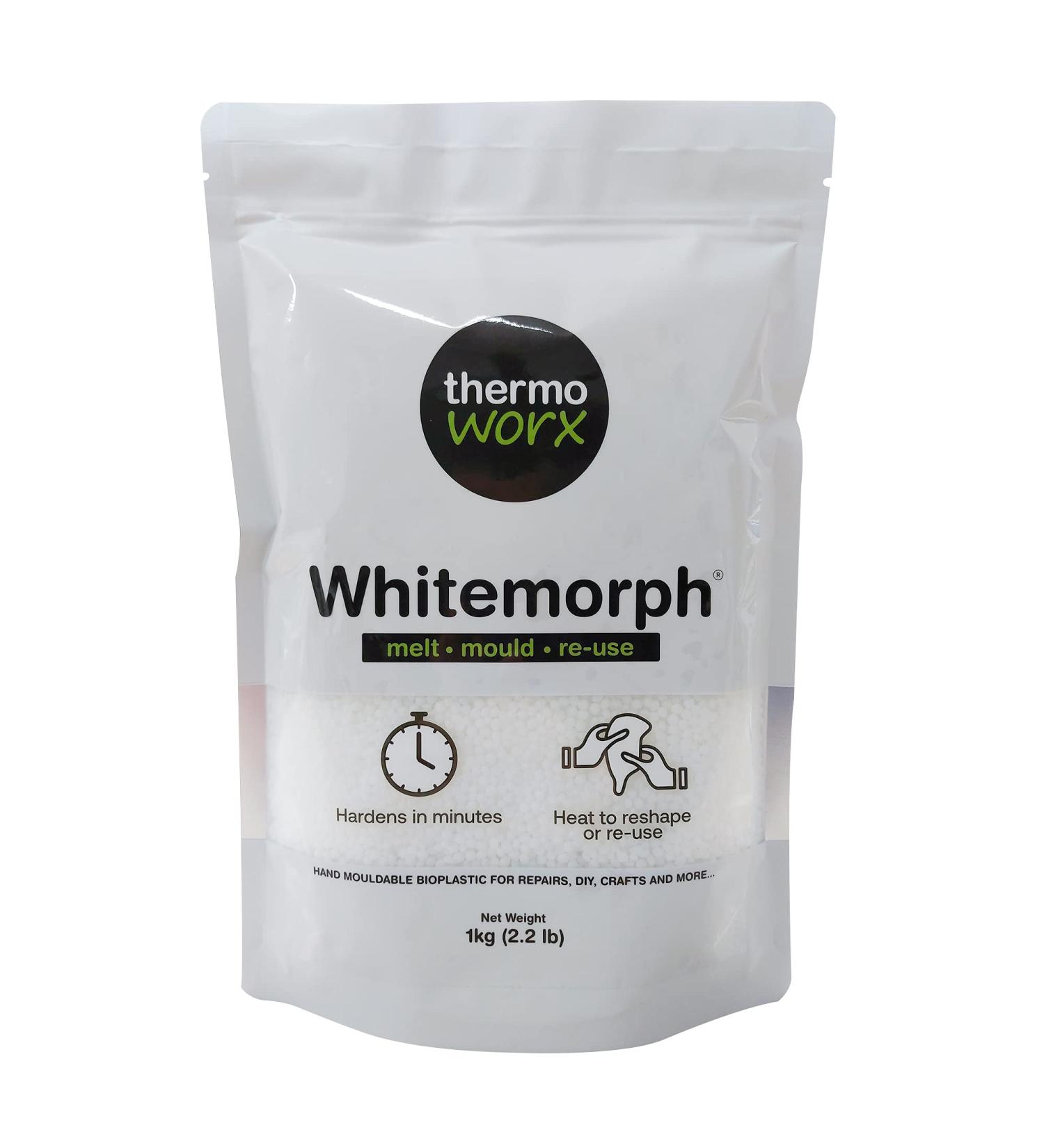 Thermoworx Whitemorph 2.2lb Hand Moldable Bioplastic - Melt, Mold, and Reuse - Buy Online on GoSupps.com