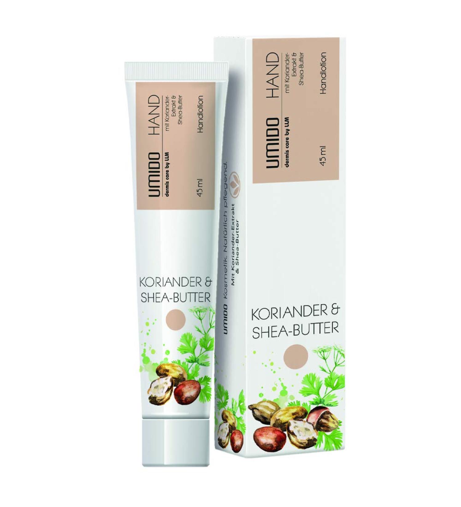 72x UMIDO Hand Lotion 45 ml Coriander & Shea Butter | Hand Cream | Cream | Care Cream | Lotion | Skin Care