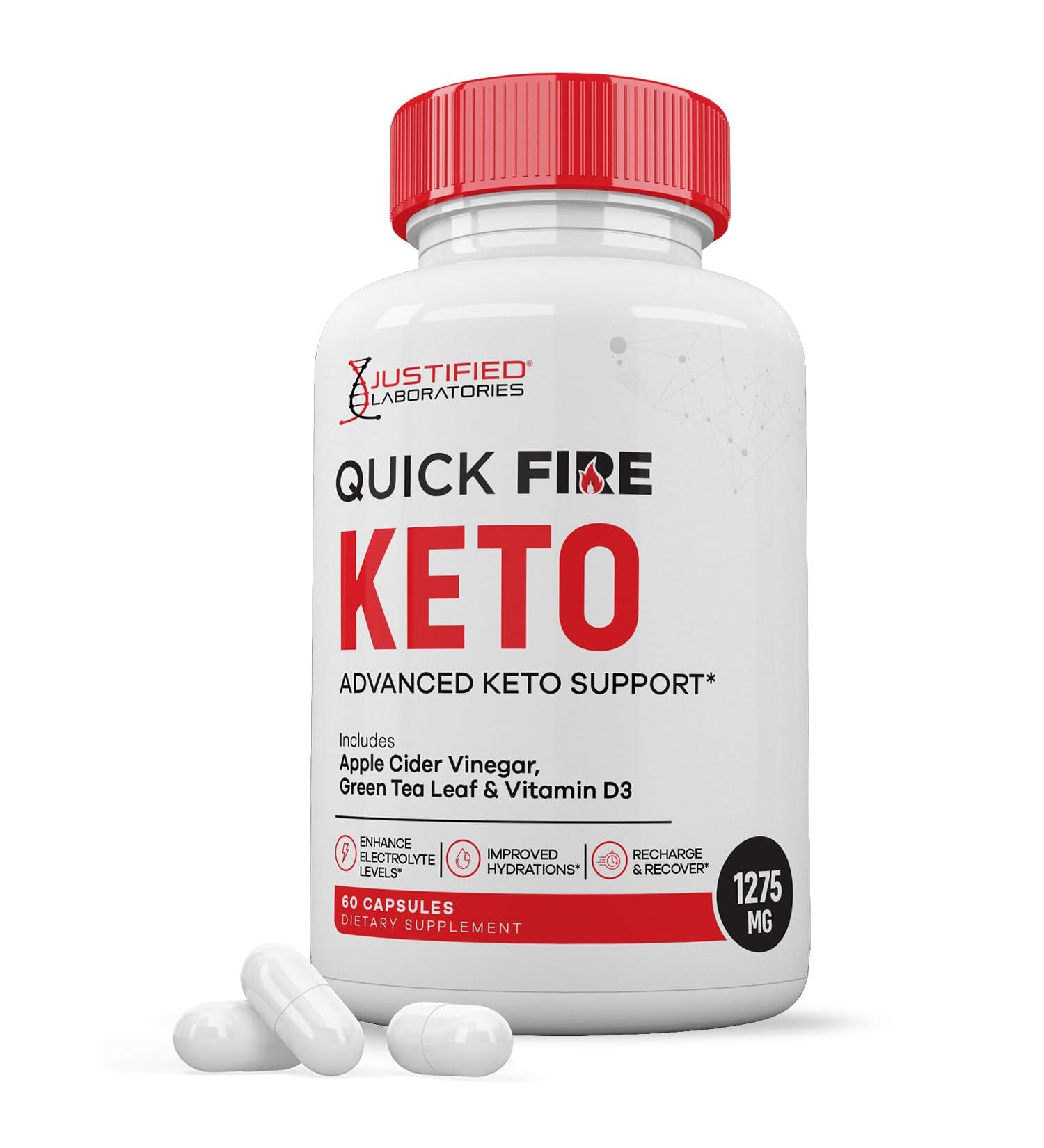 Quick Fire Keto ACV Pills 1275MG Keto Support Blend Capsule Alternative to QuickFire Keto ACV Gummies Formulated with Apple Cider Vinegar Extra Virgin Olive Oil Powder Green Tea Leaf 60 Capsules - Buy Online on GoSupps.com