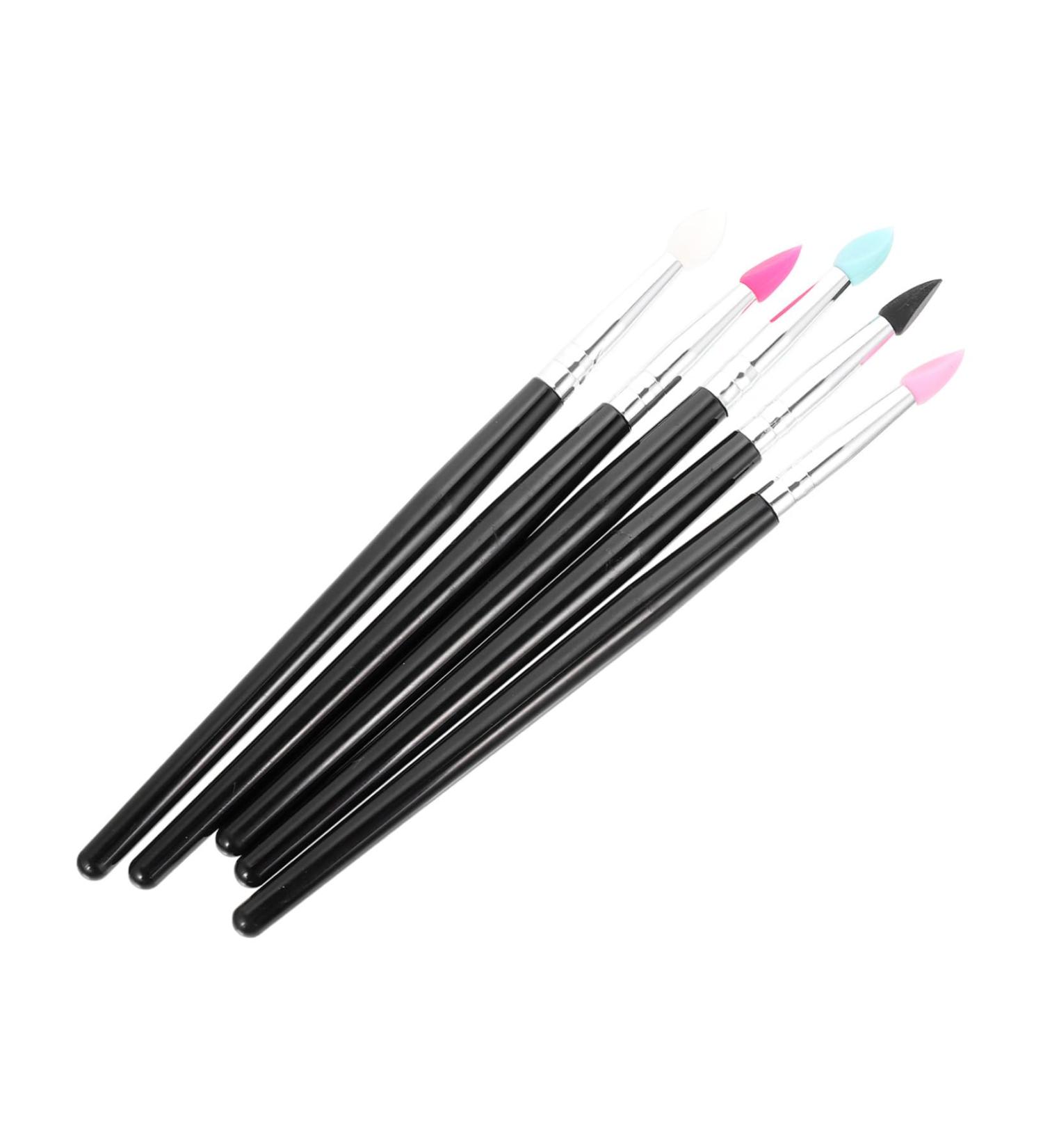 SKISUNO 5pcs Silicone Eyeshadow Brush Cosmetic Sponges Eyeshadow Brush Applicator Lip Brush - Buy Online on GoSupps.com