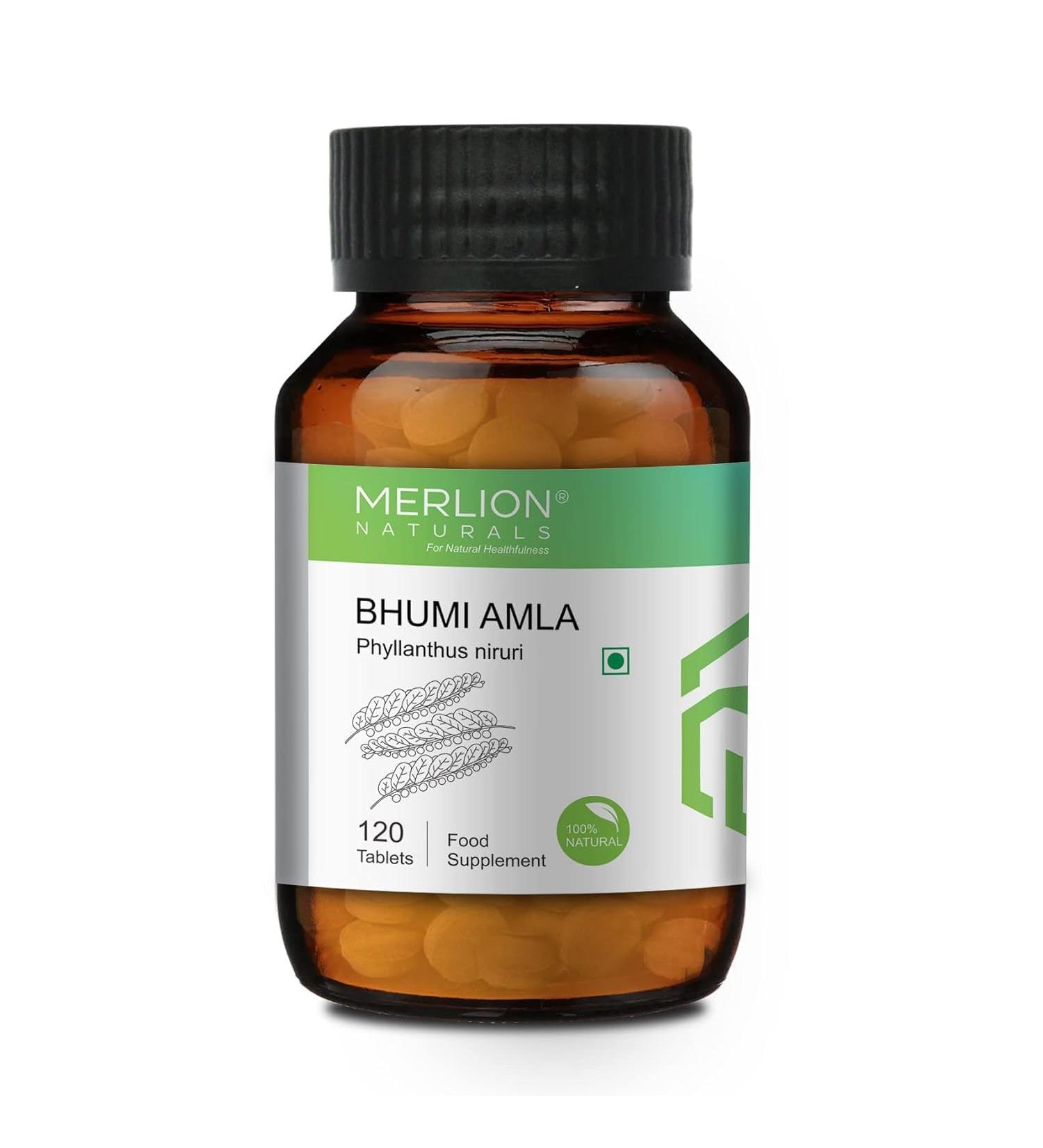 Generic Bhumi Amla Tablets Phyllanthus niruri All Natural Pure Herbs 500mg x 120 Tablets - Buy Online on GoSupps.com