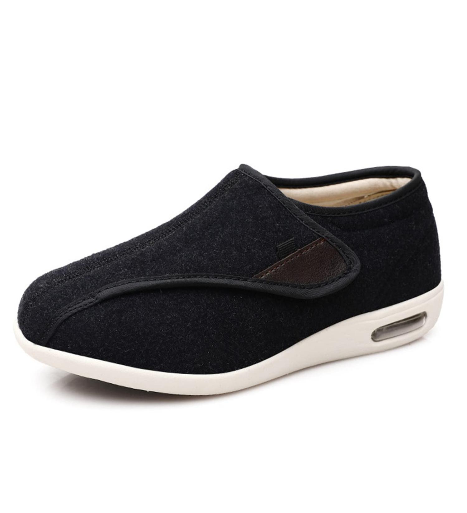 Yytcsjz Women Comfort Diabetic Slippers - Lightweight Air Cushion Walking Shoes for Elderly | Black 23.5cm Foot Length | Ideal Gift for Healthier Parents - Buy Online on GoSupps.com