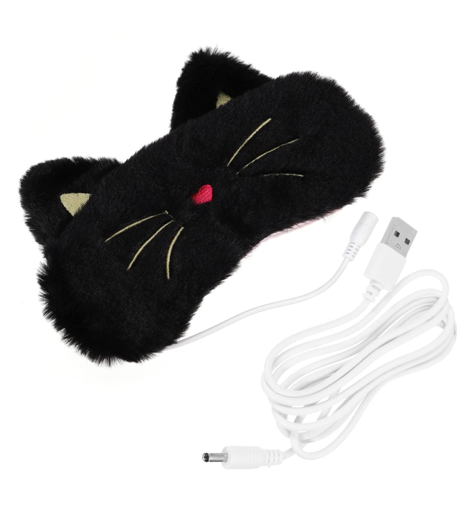 minkissy 1 Set Heating Mask Crystal Velvet Eyes Sun Shade 3D Black 20x12cm - Buy Online on GoSupps.com
