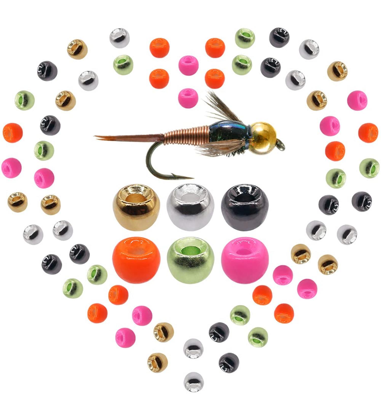XFISHMAN Brass Beads Heads Assortment 180 Pack - Fly Tying Materials for Fly Fishing Nymph - 2mm - 6 Colors - Buy Online on GoSupps.com