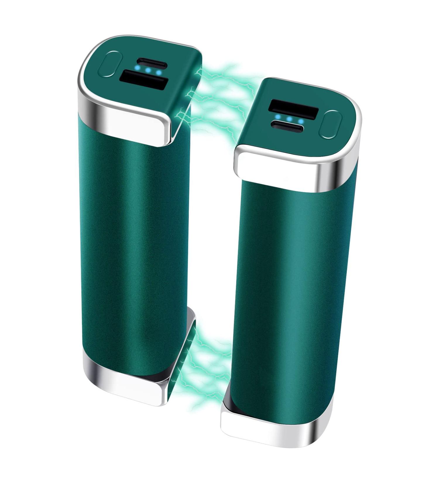 Rechargeable Hand Warmers - 10000mAh 2 Pack, 3 Levels, Max 15Hrs Warming, Power Bank for Outdoors - Green - Buy Online on GoSupps.com