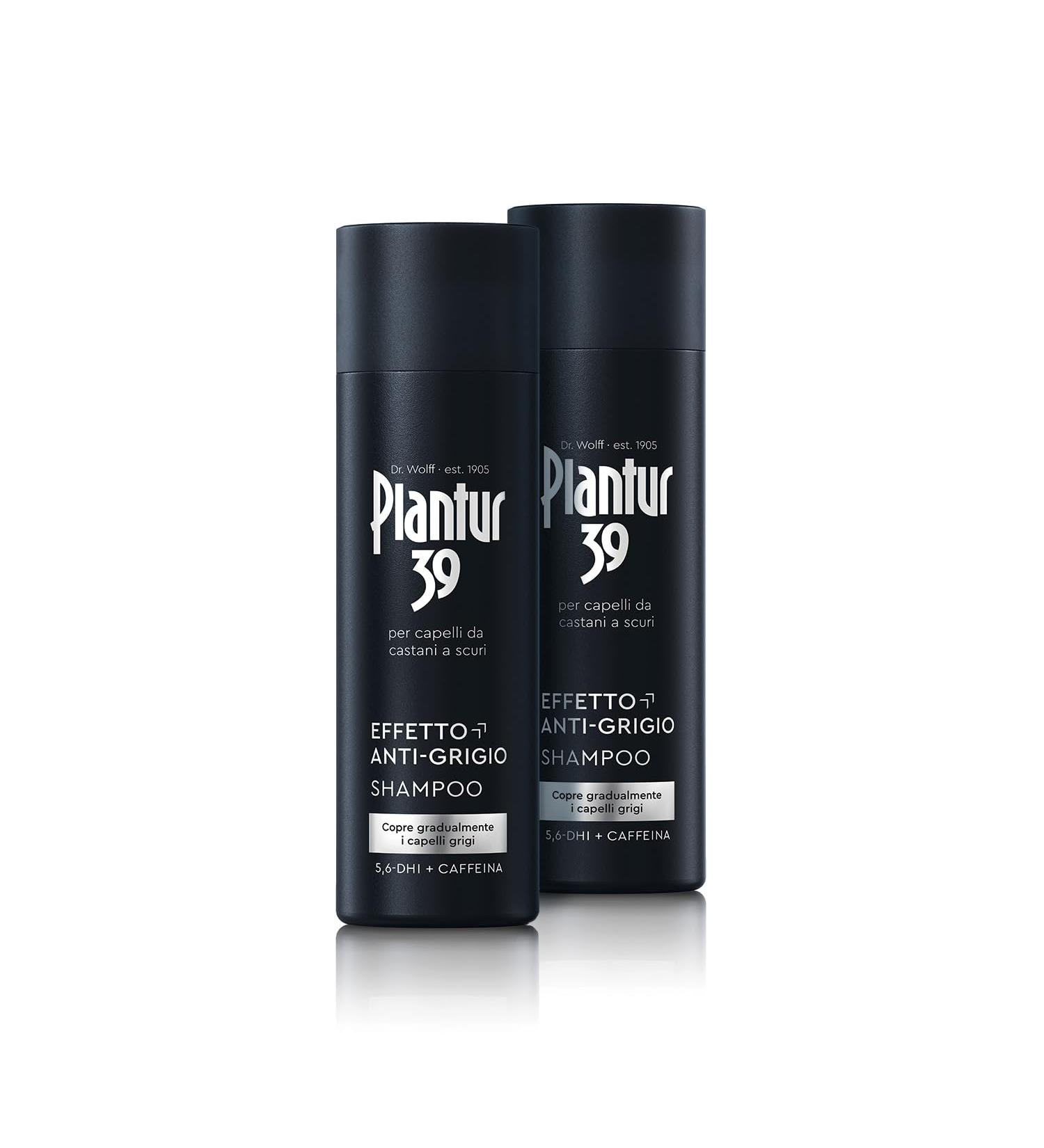 Plantur 39 Anti-Grey Shampoo 2 Pack 200ml - Gradually Masks Grey Hair - For Brown to Dark Hair