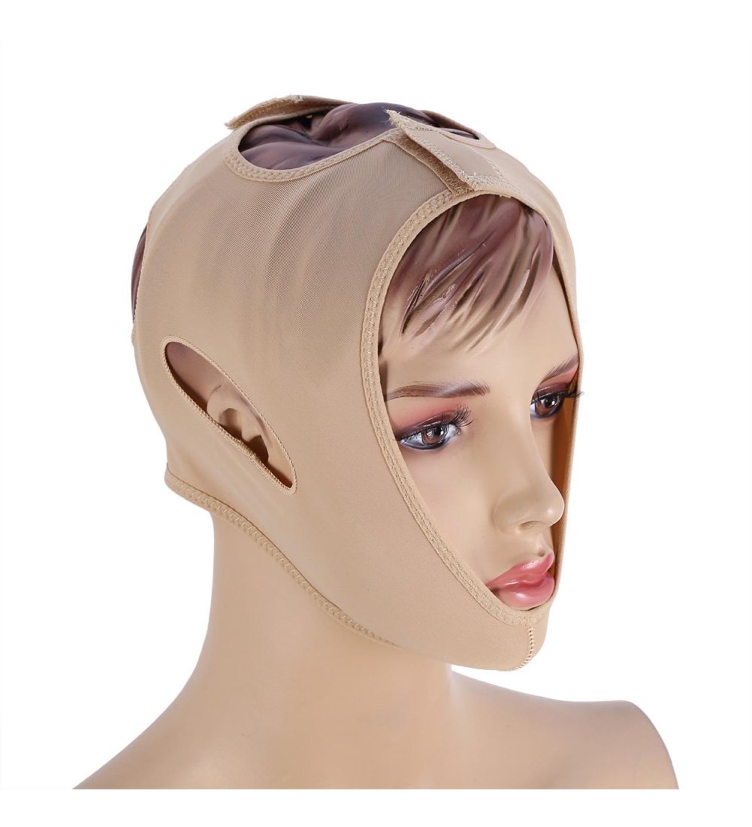 V-Line Face Mask Facial Lifting Shaping Belt for Women | Ultra-Thin Elastic Fiber Face Lift Bandage - Round Face | International Shipping - Buy Online on GoSupps.com
