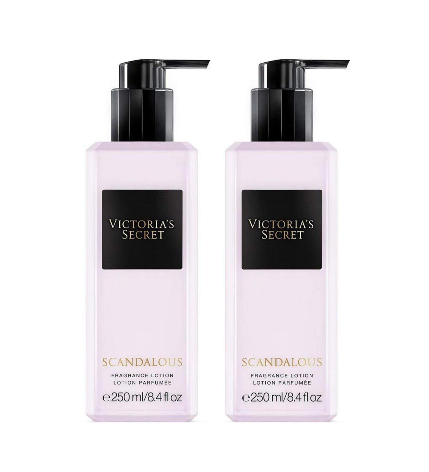 Victoria's Secret Scandalous Fragrance Body Lotion 8.4 oz / 250 ml Set of 2 (Scandalous)