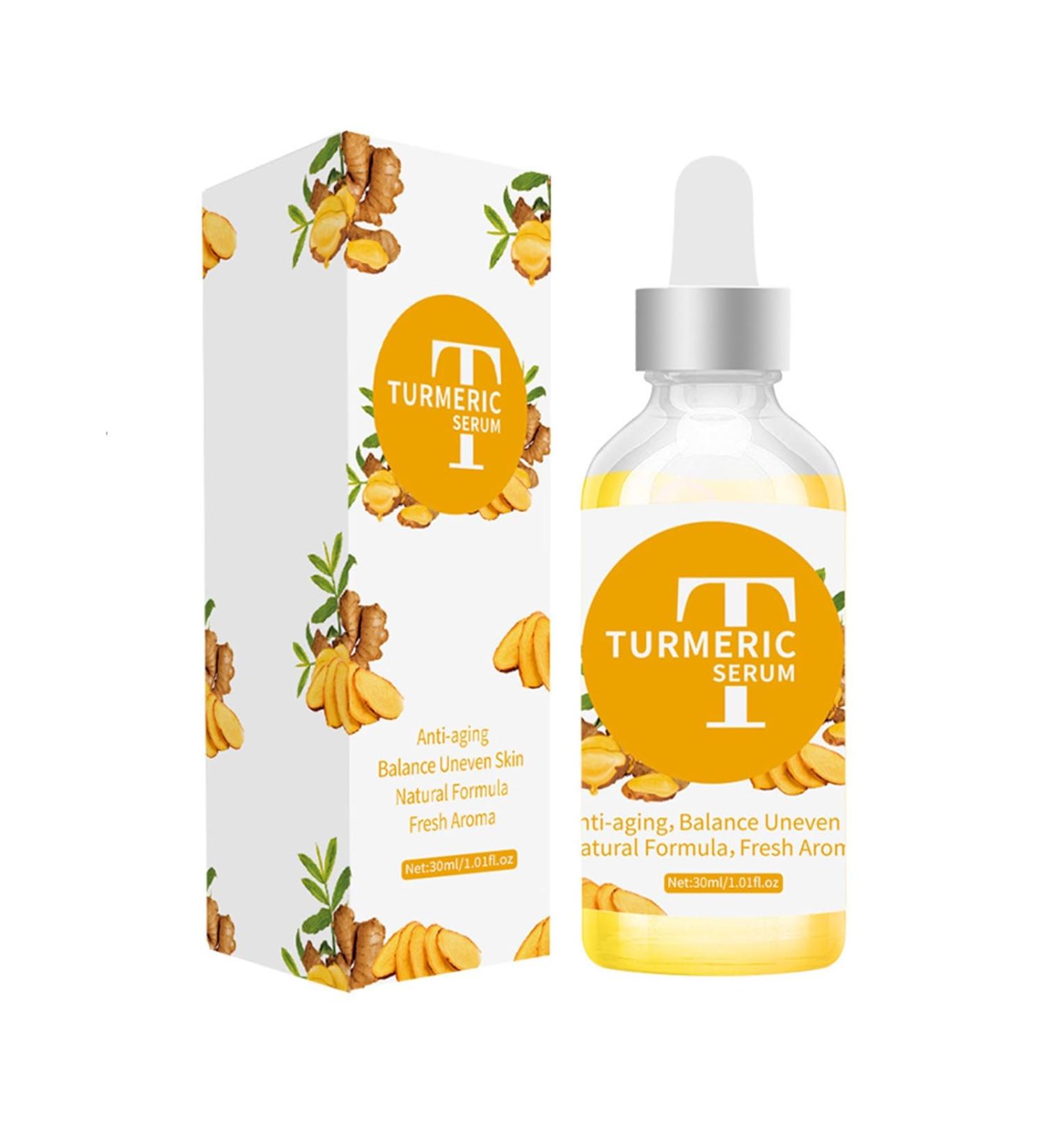 S rum de curcuma pour le visage s rum anti- ge pour le visage qui r duit les rides et les pores am liore la texture de la peau essence hydratante raffermissante pour une peau repulpante et lisse - Buy Online on GoSupps.com