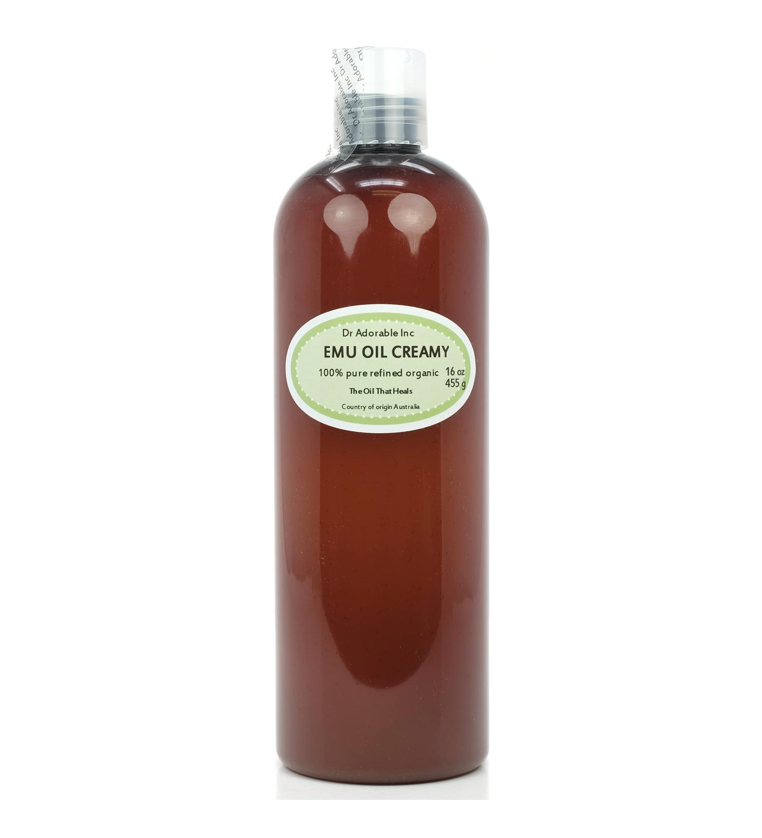Dr Adorable 16 oz Creamy Emu Oil 100% Pure Natural Organic | International Shipping Available - Buy Online on GoSupps.com
