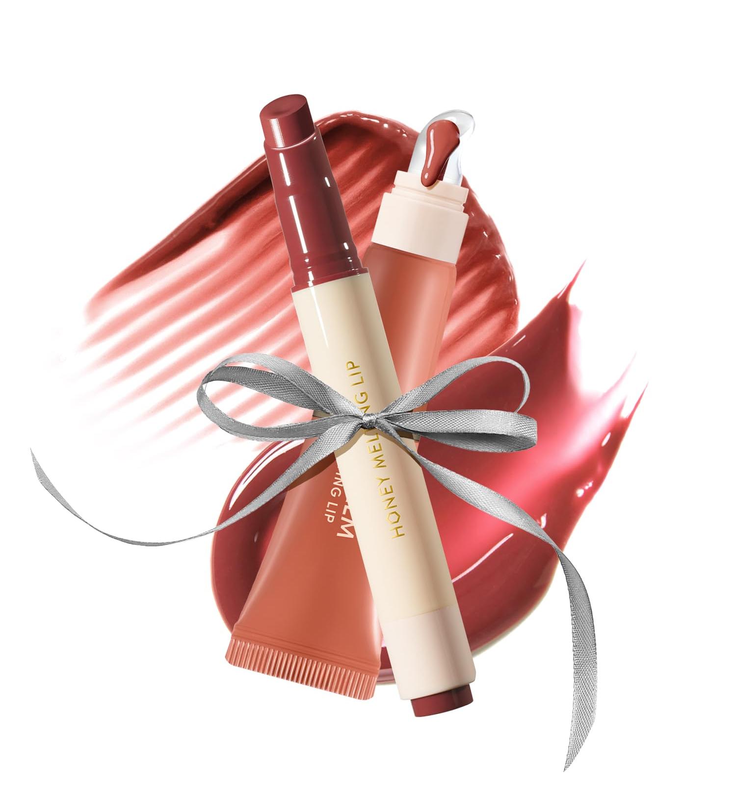 Nature Republic Honey Melting Lip & Butter Balm (PLUM & LYCHEE JELLY) Set - Moisturizing Tinted Lip Balm Peptides Sheer & Glossy - Buy Online on GoSupps.com