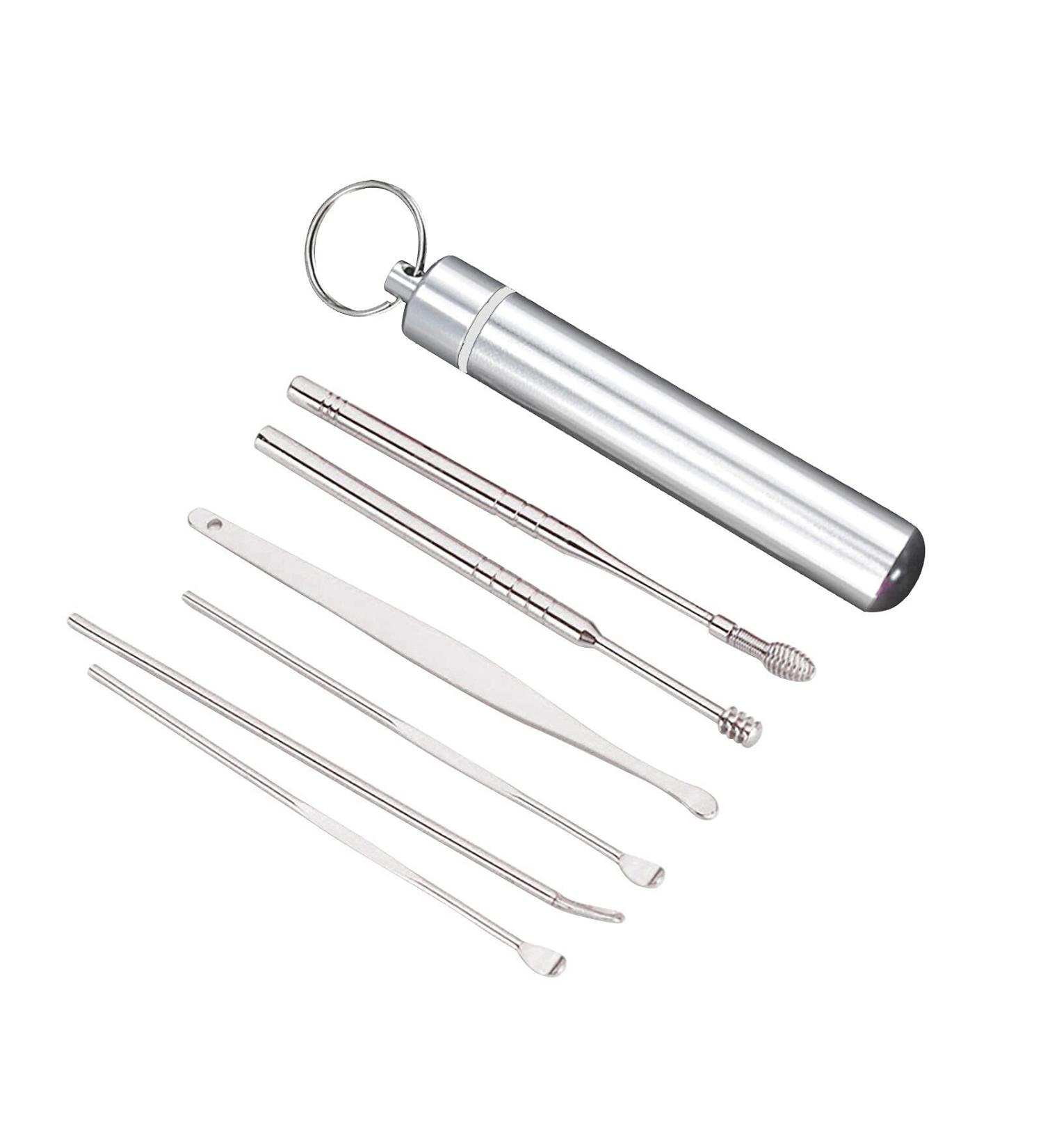 Removal Wax Kit Pick Tools Earwax Ear Ear Cleaner Reusable Ear Removal 6-in-1 Tools & Home Improvement Exfoliating Gloves One Size Silver - Buy Online on GoSupps.com