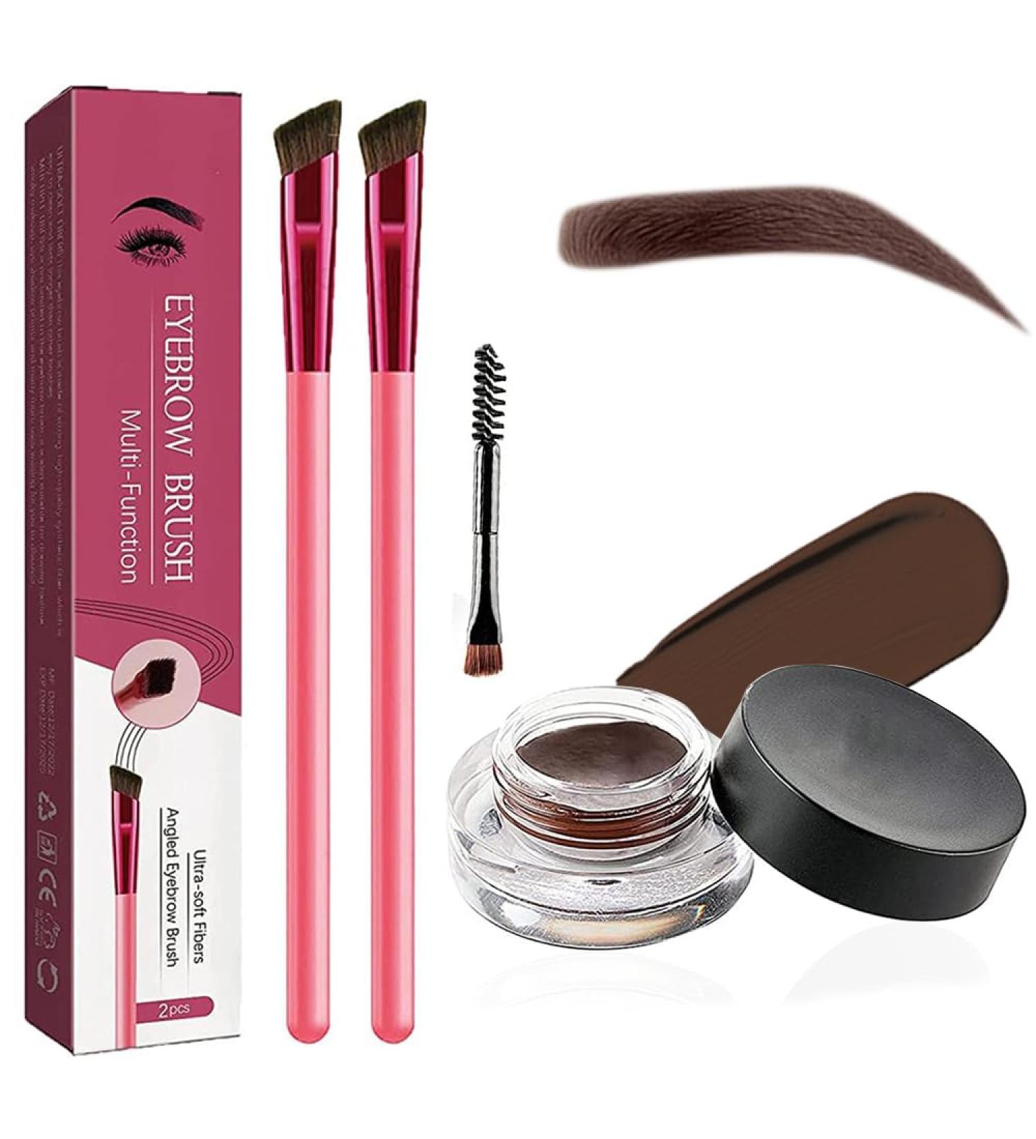 4D Hair Stroke Brow Stamp Brush - Realistic Eyebrow Stamping Kit (Dark Brown) for Perfectly Defined Brows | Ultra-Thin Design for Flawless Results - Buy Online on GoSupps.com