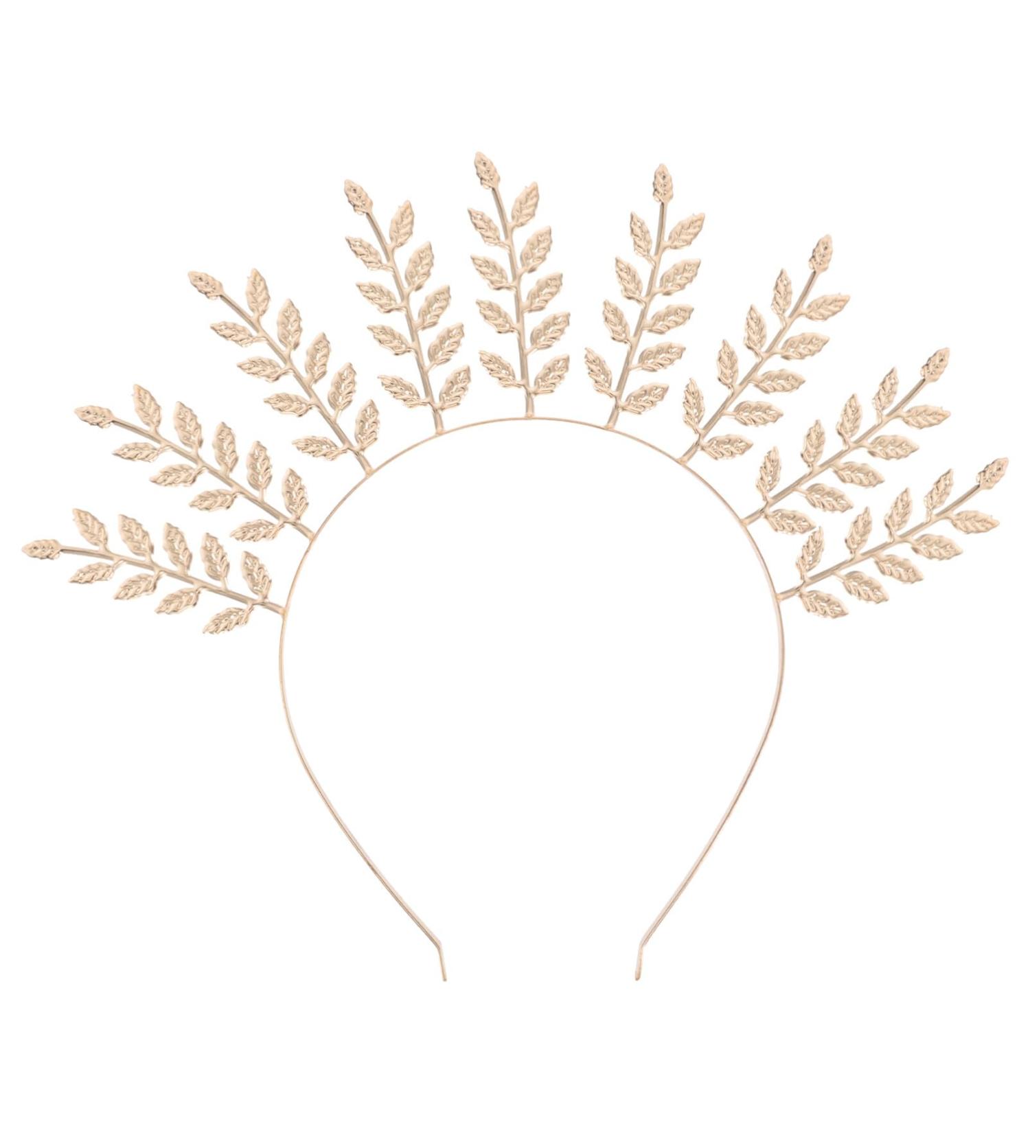 Lurrose Goddess Leaf Headband | Greek Bridal Hair Band & Laurel Crown | Gold Leaf Headdress Accessories - Buy Online on GoSupps.com