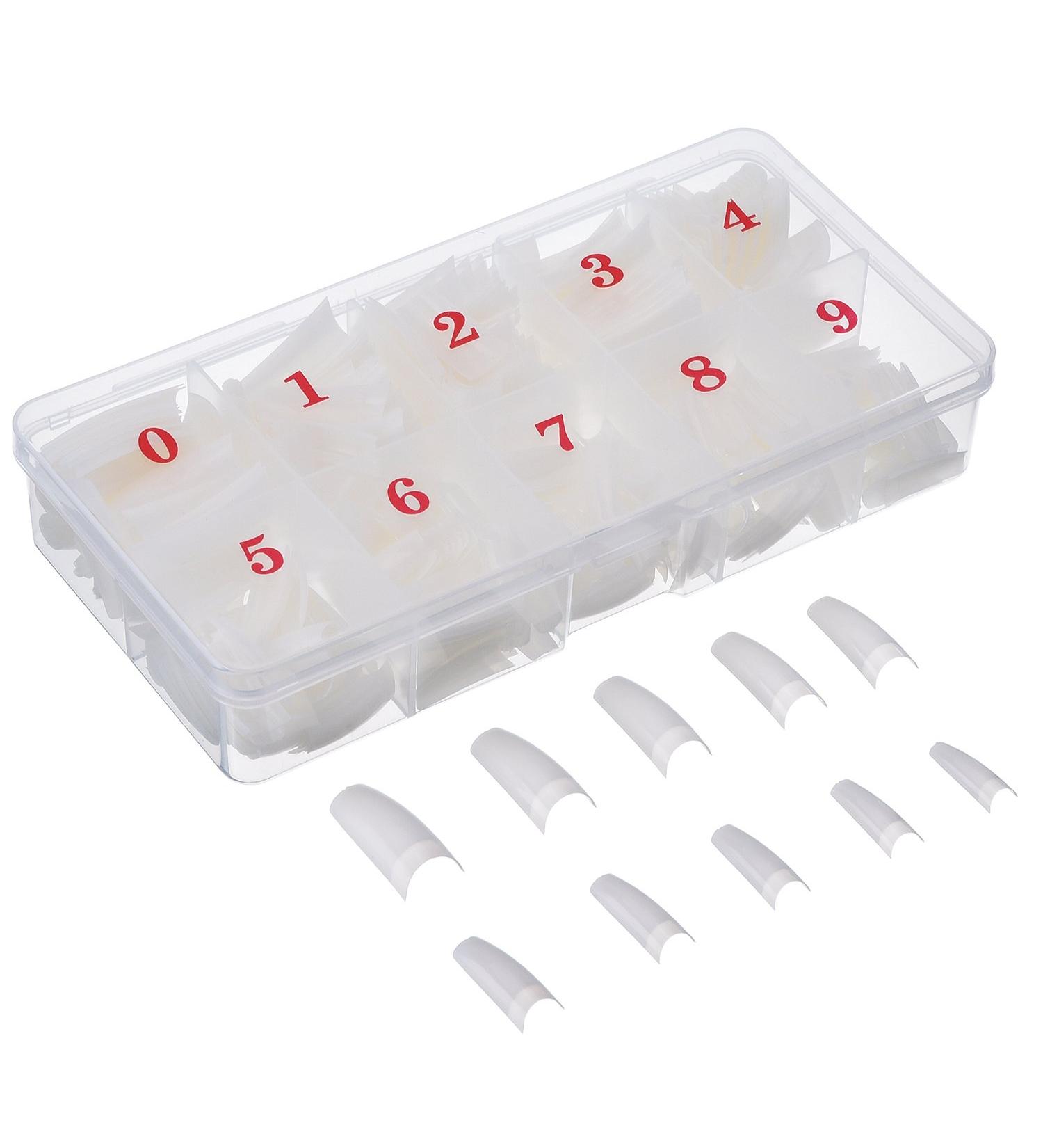 500 Pieces Acrylic Artificial False Nail DIY UV Gel Acrylic False Nail Art Tips (Translucent Natural French) 500 Pieces Translucent Natural French - Buy Online on GoSupps.com