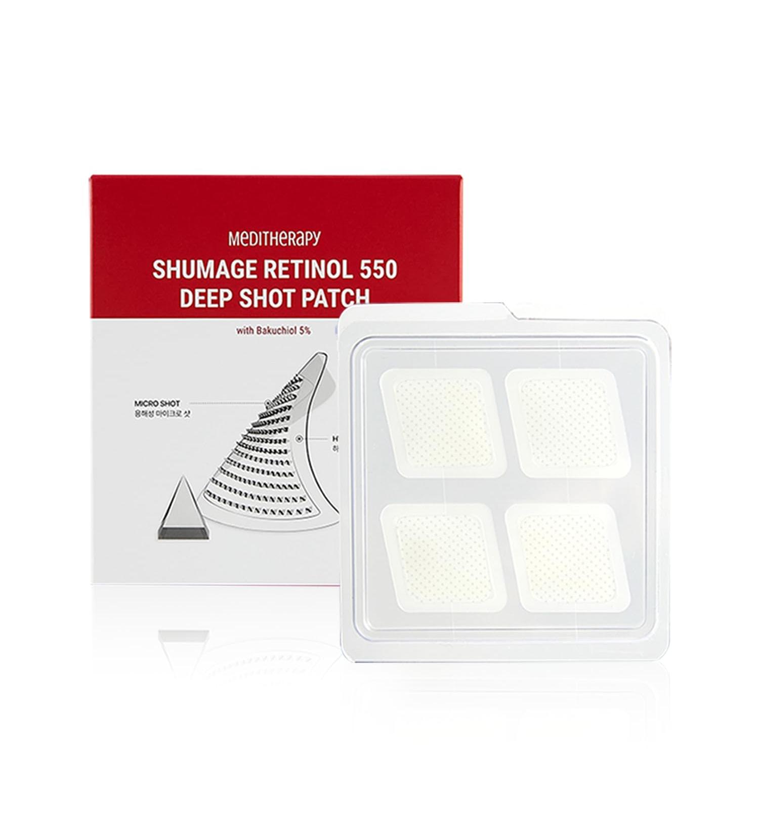 MEDITHERAPY Shumage Retinol 550 Deep Shot Patch - Wrinkle Care Facial Patches with Retinol & Bakuchiol | 11 Lines & Smilelines | Korean Skincare - International Shipping Available - Buy Online on GoSupps.com