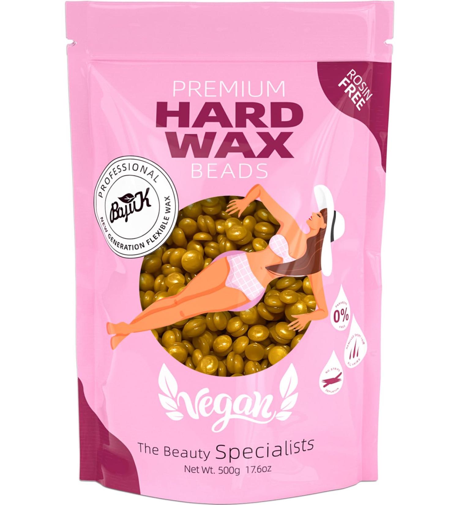 BOYUJK Professional Hard Wax Beads - Painless Hair Removal for Women and Men - Full Body Facial and Legs - 500g Gold - Buy Online on GoSupps.com