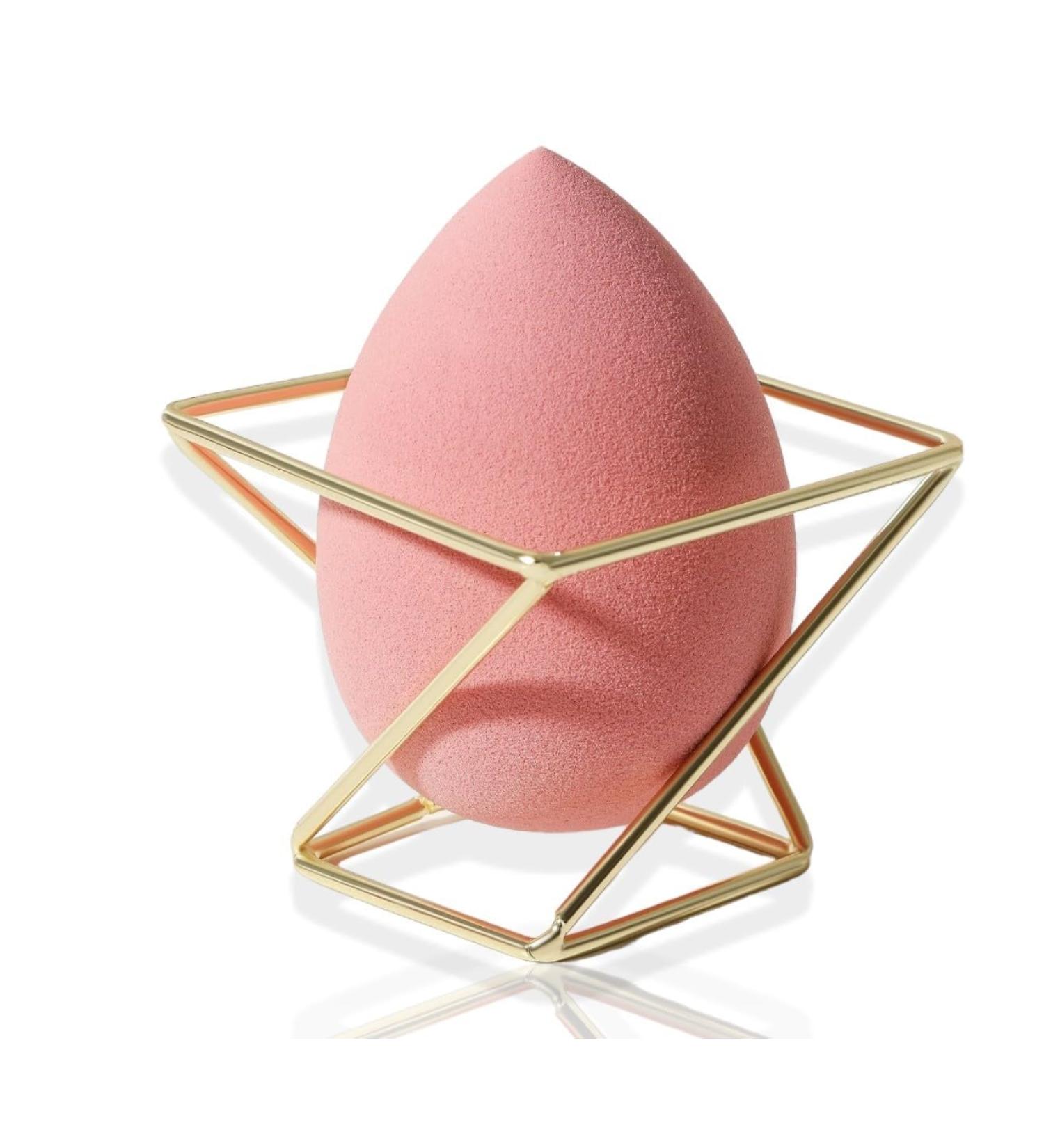 Makeup Blender Sponge + Holder Set convenient holder & a sponge ideal for applying and blending cosmetics from foundation to highlighter.