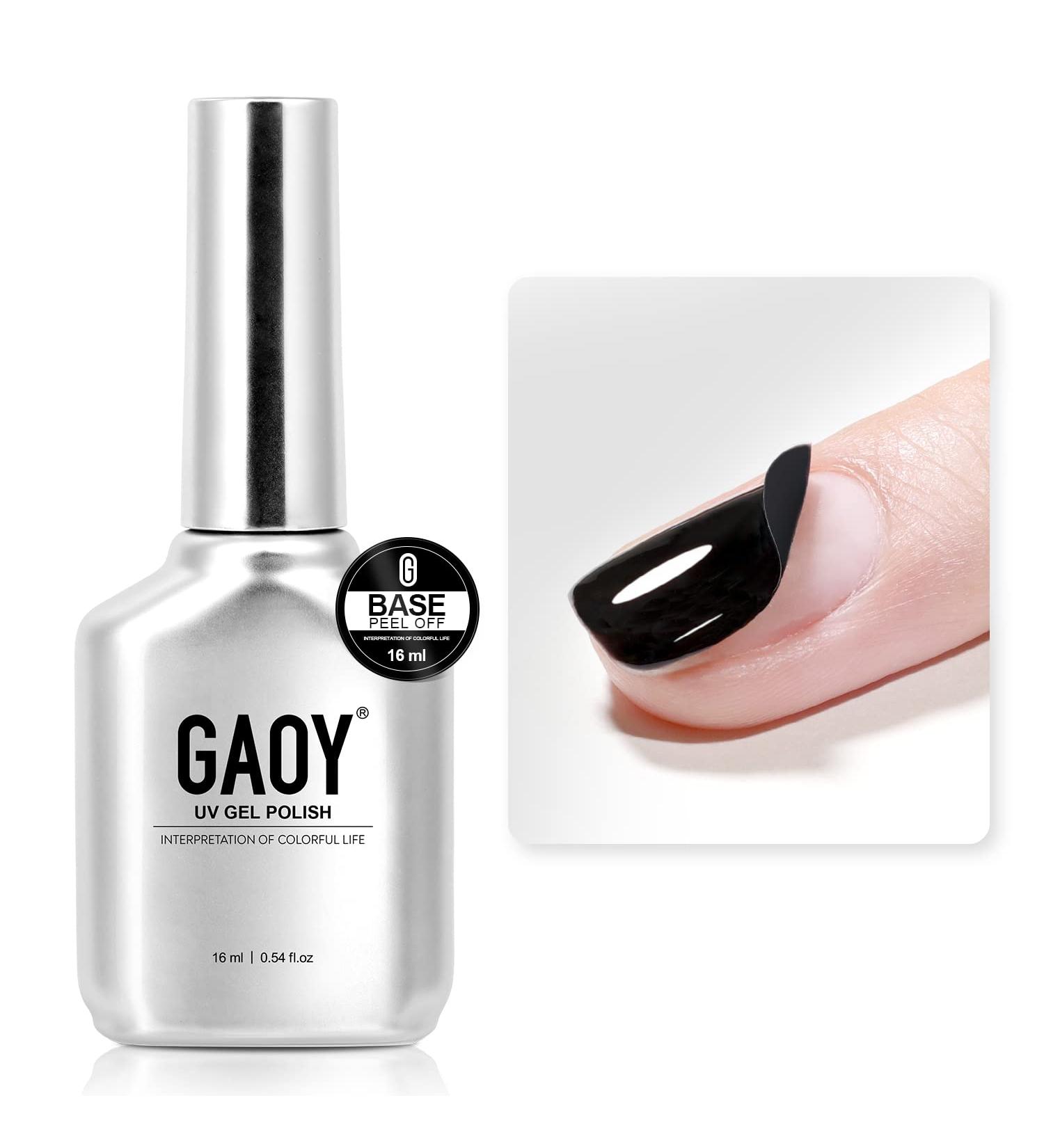GAOY Peel Off Gel Base Coat for Gel Nail Polish 16ml Peelable Clear Foundation for Use with UV LED Nail Lamp - Buy Online on GoSupps.com