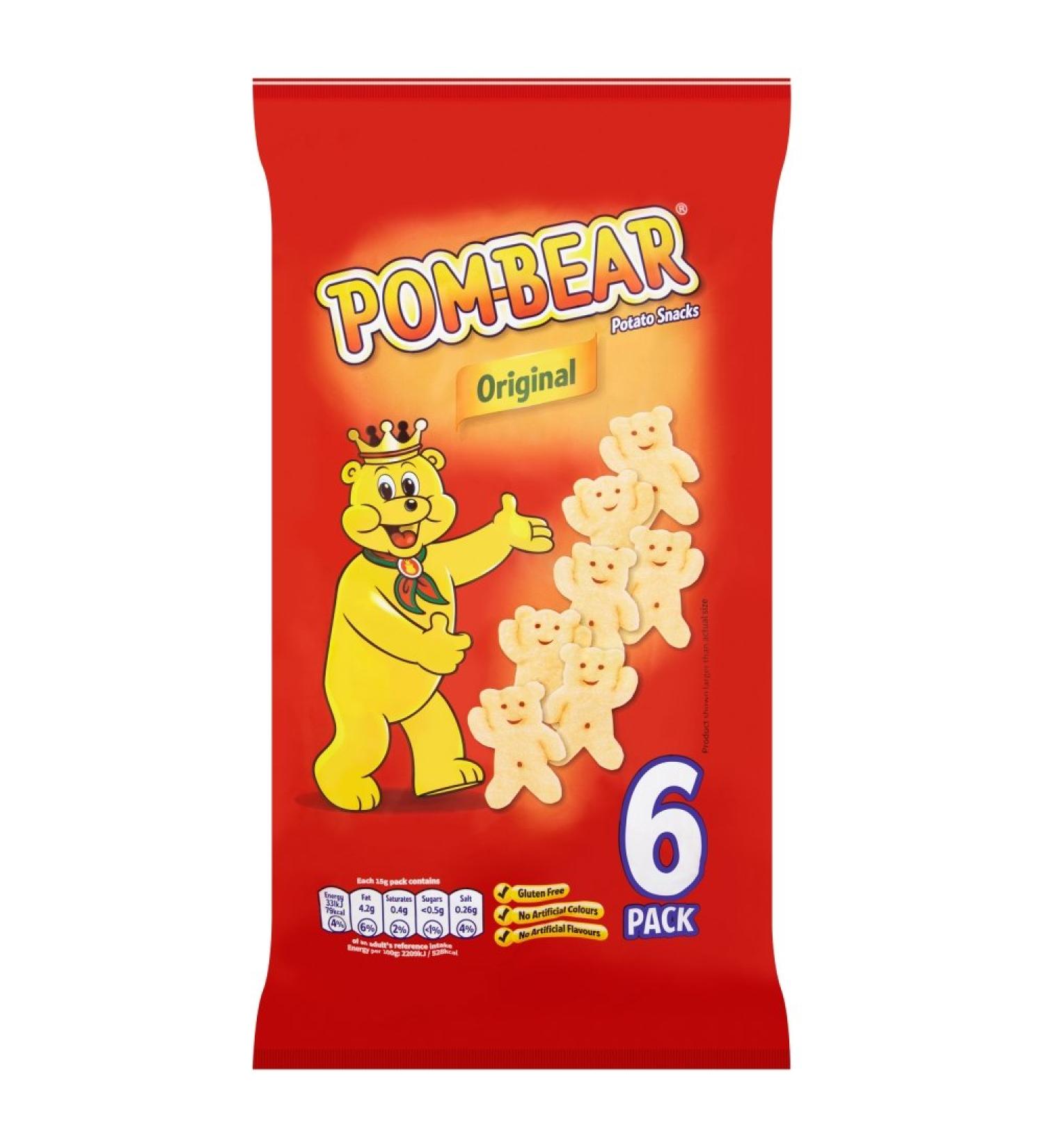 Pom-Bear Original Potato Snacks 6x15g