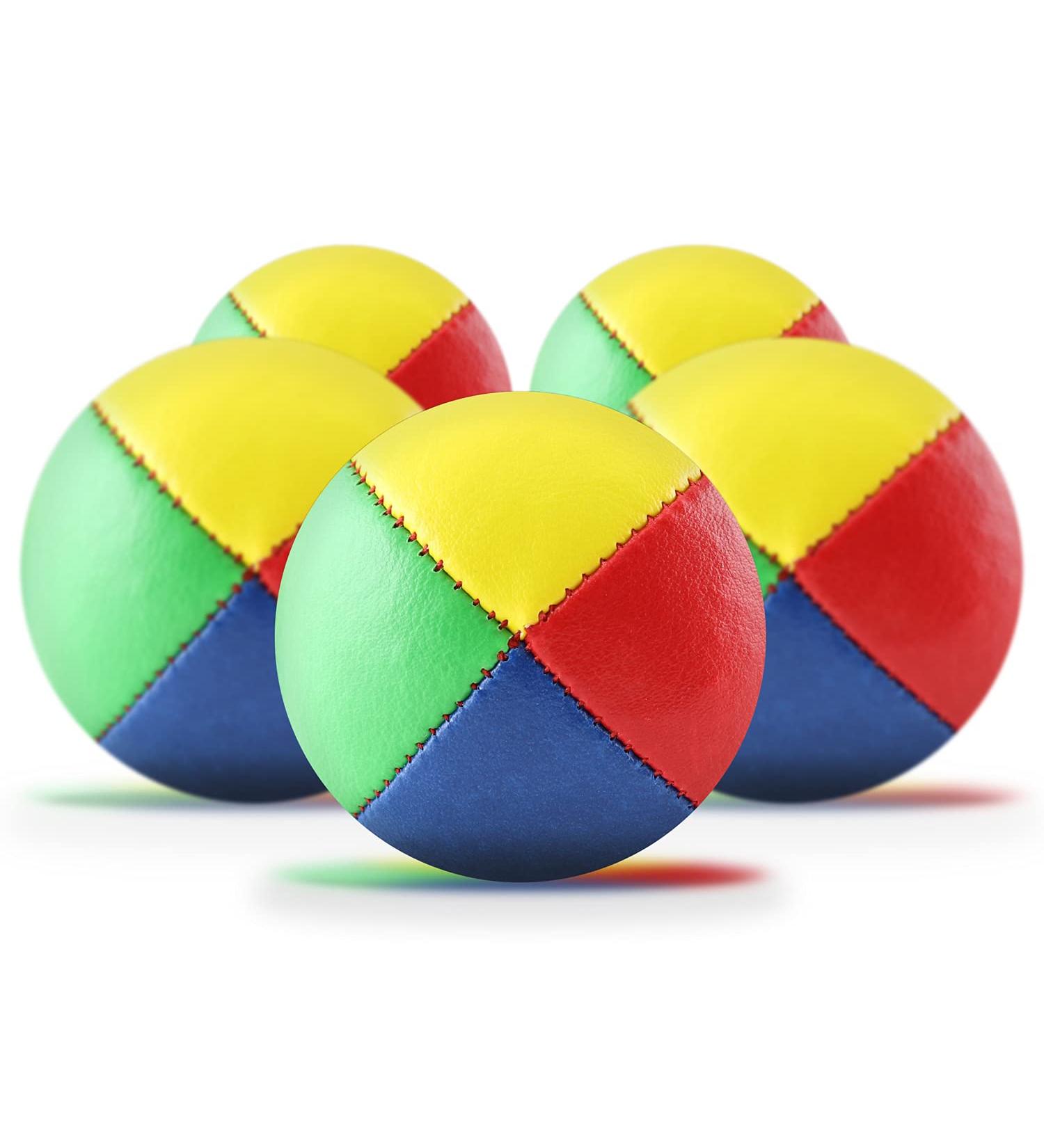 Diabolo Leisure Sport Juggling Balls Set - 5 Eco-Friendly 62mm Balls for Kids & Beginners - Water-Repellent Synthetic Leather - Buy Online on GoSupps.com
