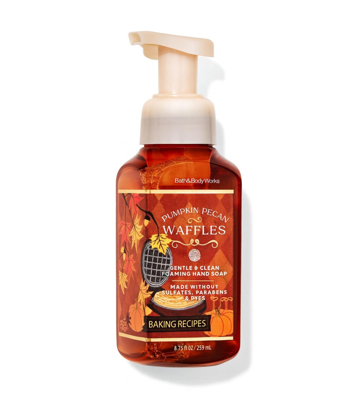 Bath and Body Works Pumpkin Pecan Waffles Gentle & Clean Foaming Hand Soap 8.75 fl oz Maple Pumpkin Spice Brown Sugar